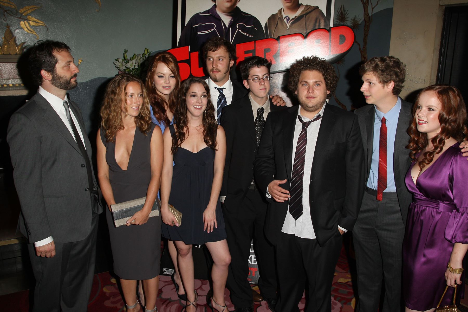 The 'Superbad' cast and crew at the film's premiere at Grauman's Chinese Theatre