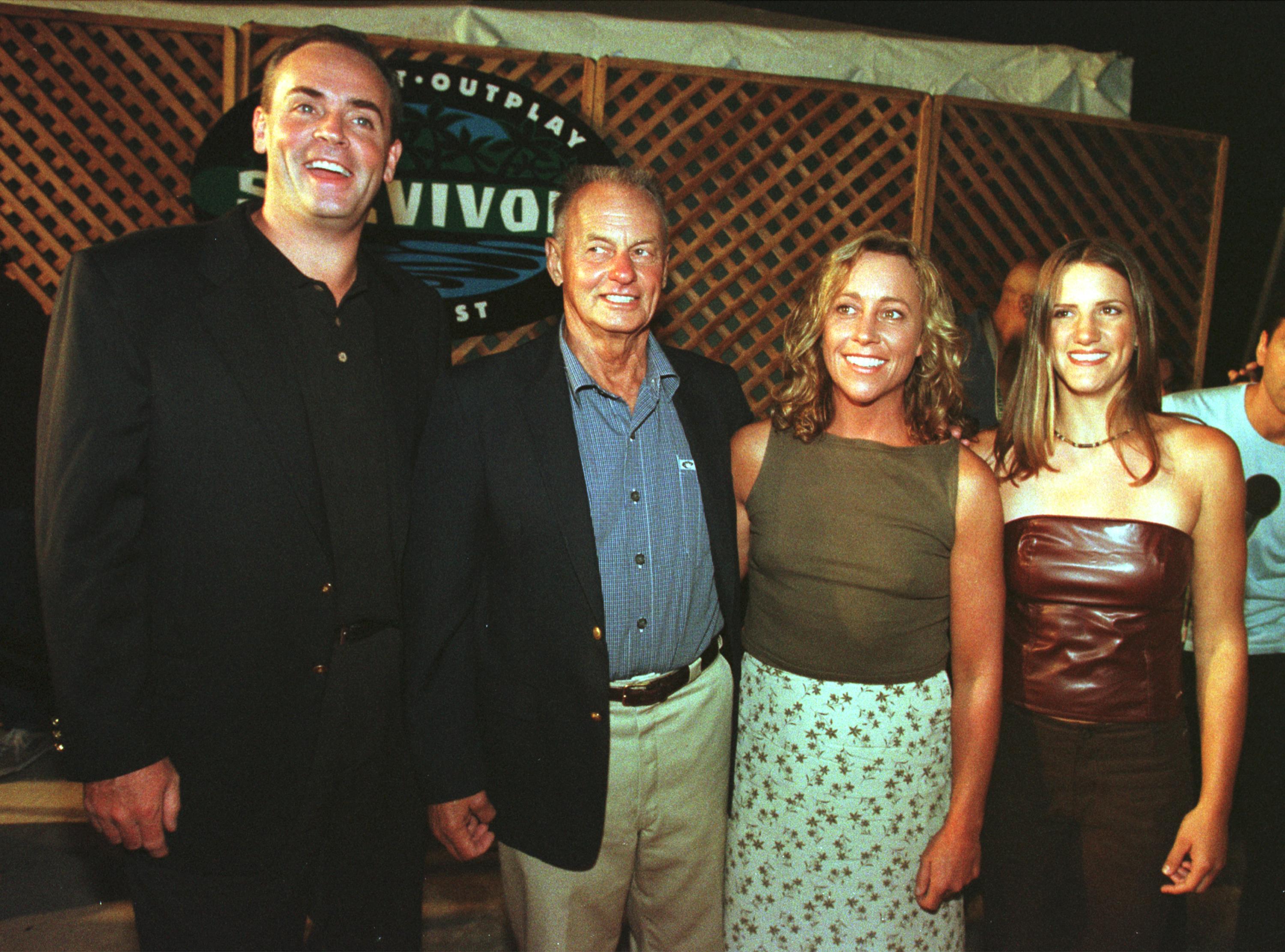 Richard Hatch, Rudy Boesch, Susan Hawk and Kelly Wiglesworth from 'Survivor: Borneo'