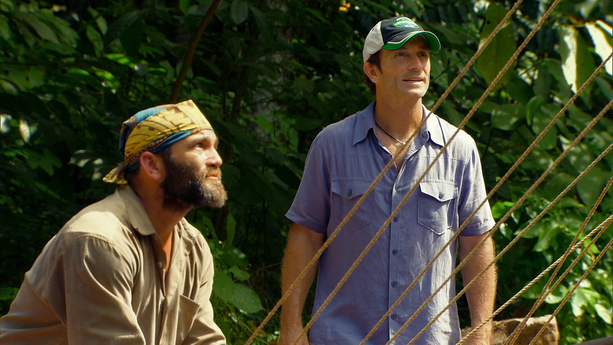 Russell Hantz and Jeff Probst during the final episode of 'Survivor: Samoa'