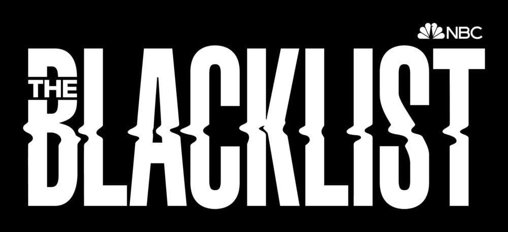 'The Blacklist' promo art with white lettering and a black background for season 9.