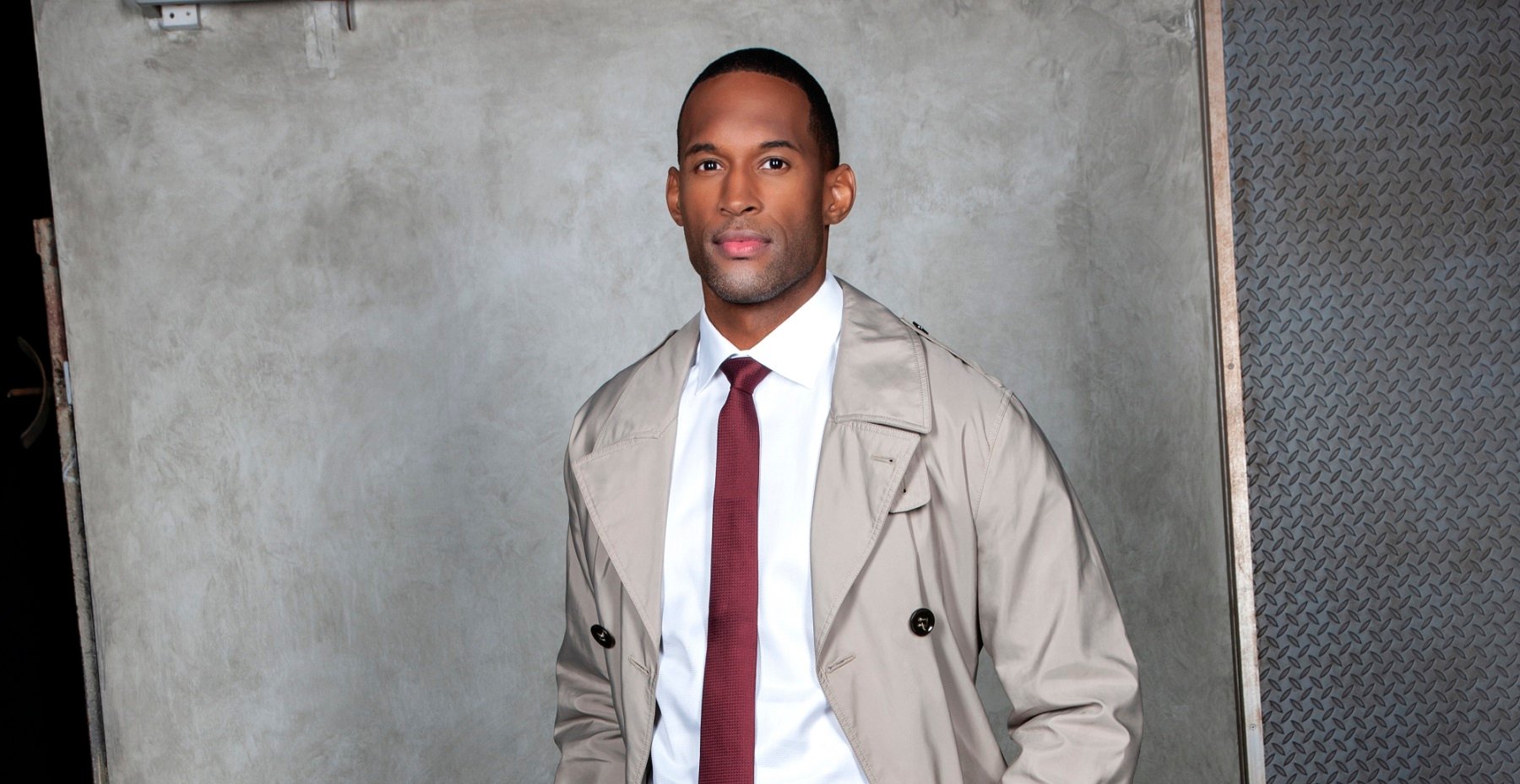 The Bold and the Beautiful speculation focuses on Carter, pictured here in a white shirt with a red tie