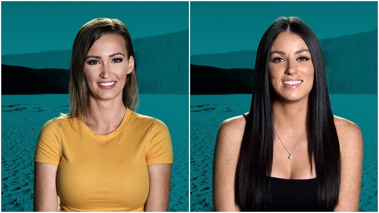Ashley Mitchell and Amanda Garcia pose for 'The Challenge: War of the Worlds' cast photo