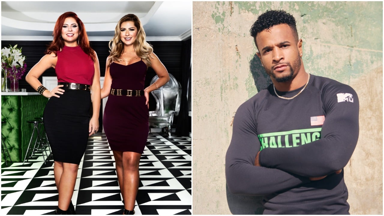 Angela and Kristina Babicz pose for 'Bad Girls Club' cast photo; Nelson Thomas poses for 'The Challenge: Total Madness' cast photo