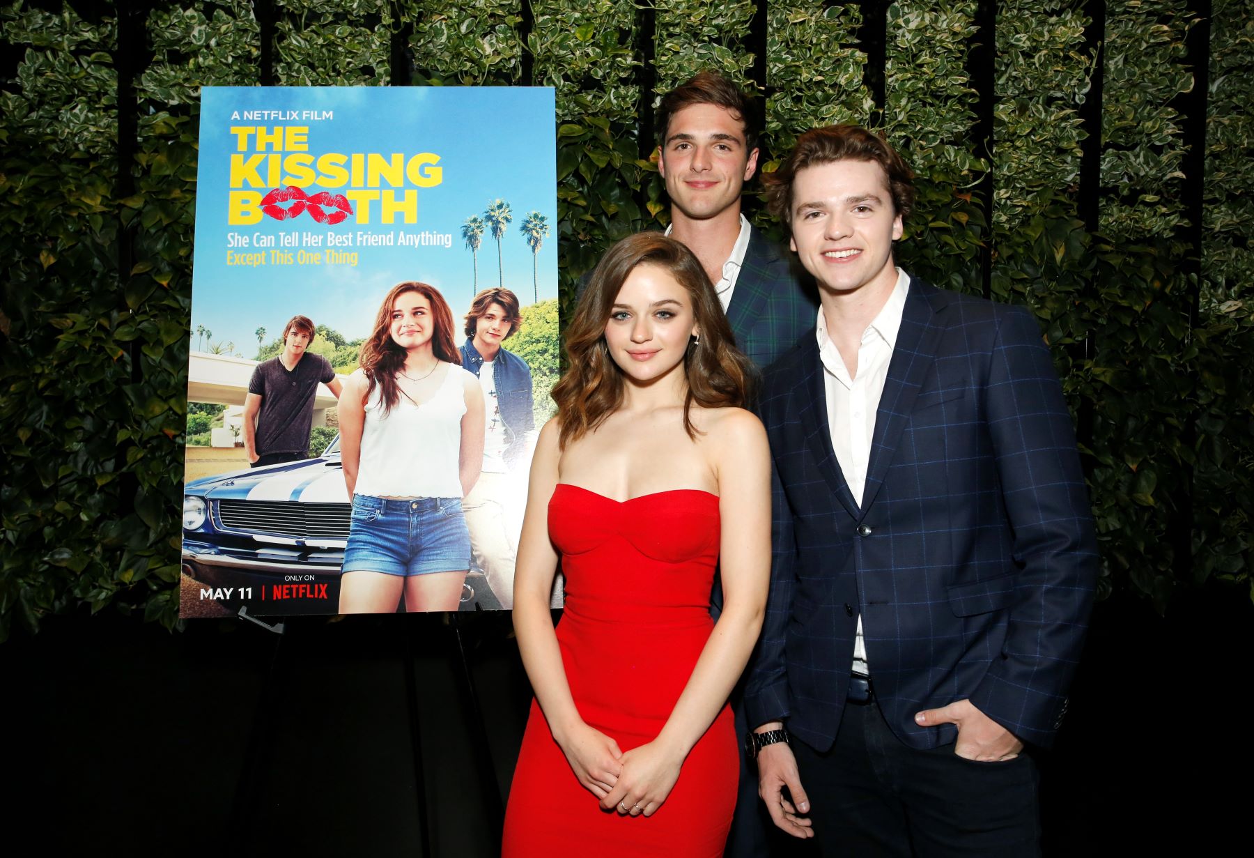 'The Kissing Booth' cast of Jacob Elordi, Joey King, and Joel Courtney attending a screening of the movie in Los Angeles, California