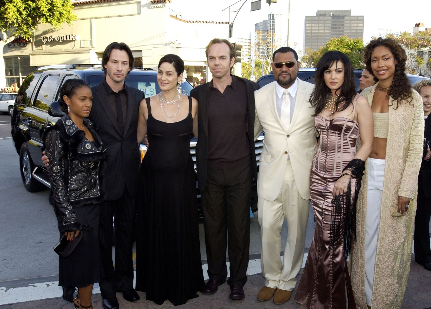 'The Matrix Reloaded' cast attending a black carpet premiere