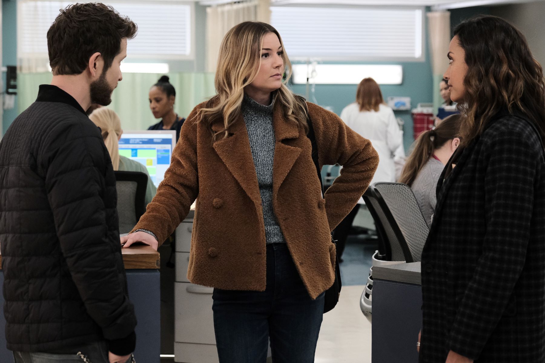 Emily VanCamp in the episode 'First Days, Last Days' episode of 'The Resident' on Fox