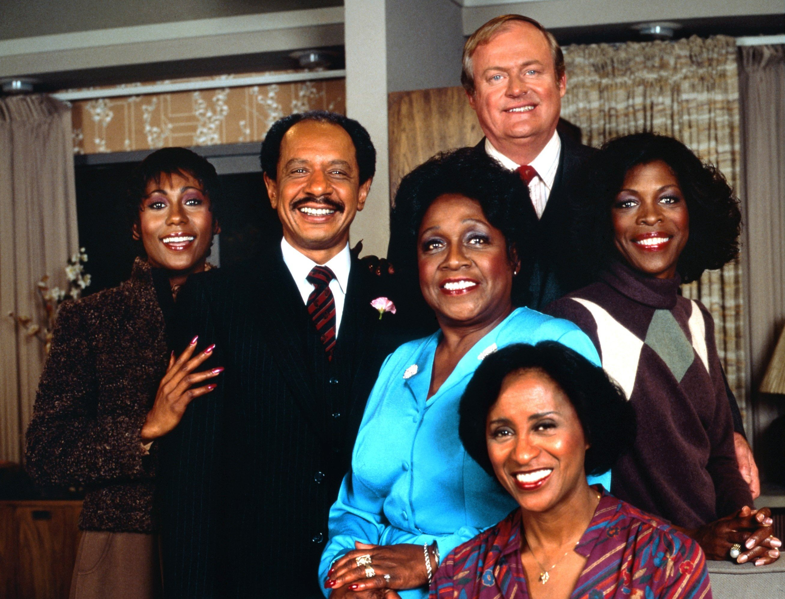 The cast of the TV sitcom 'The Jeffersons'