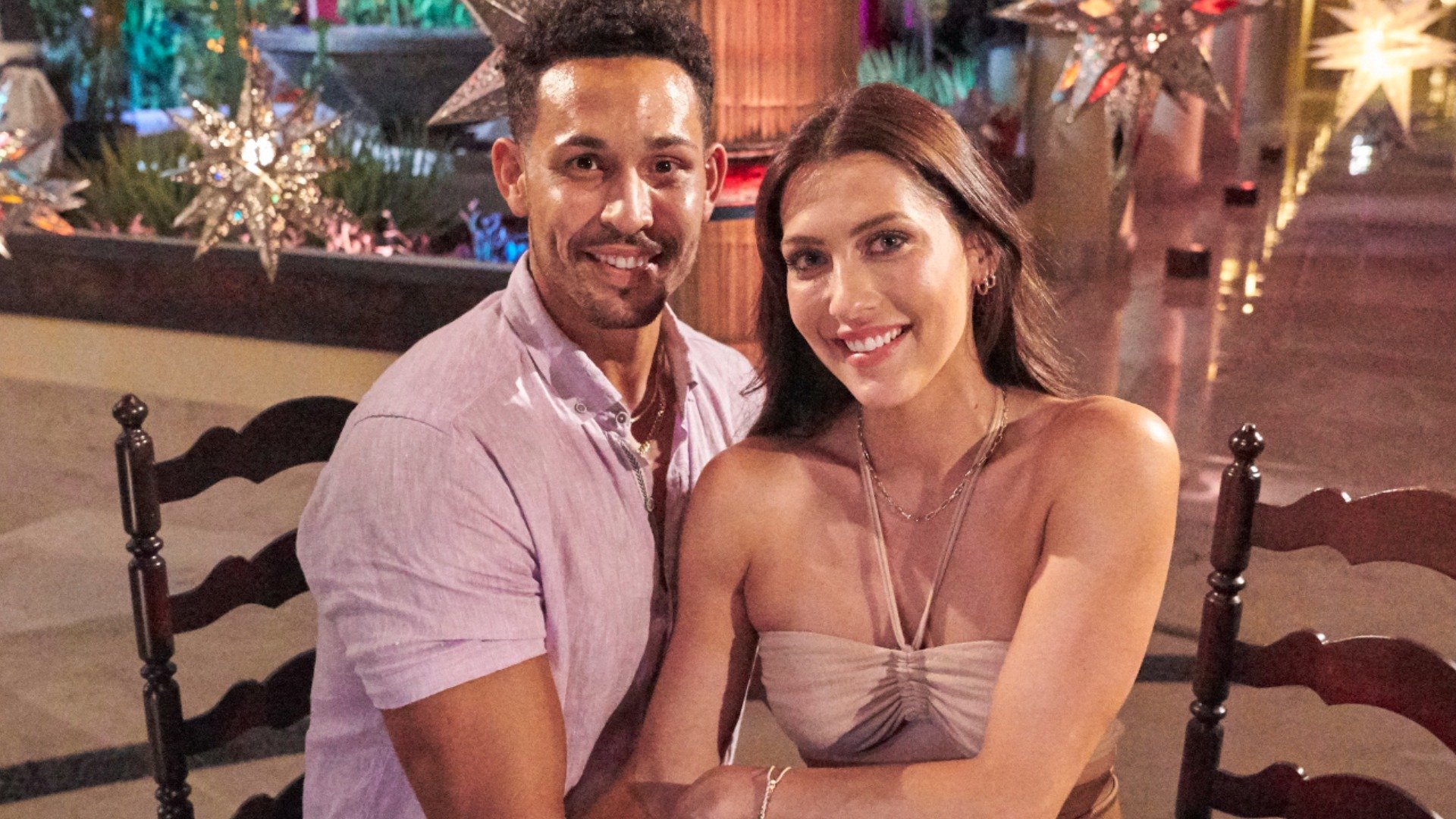 Thomas Jacobs and Rebecca (Becca) Kufrin on their first date together in ‘Bachelor in Paradise’ Season 17 in 2021