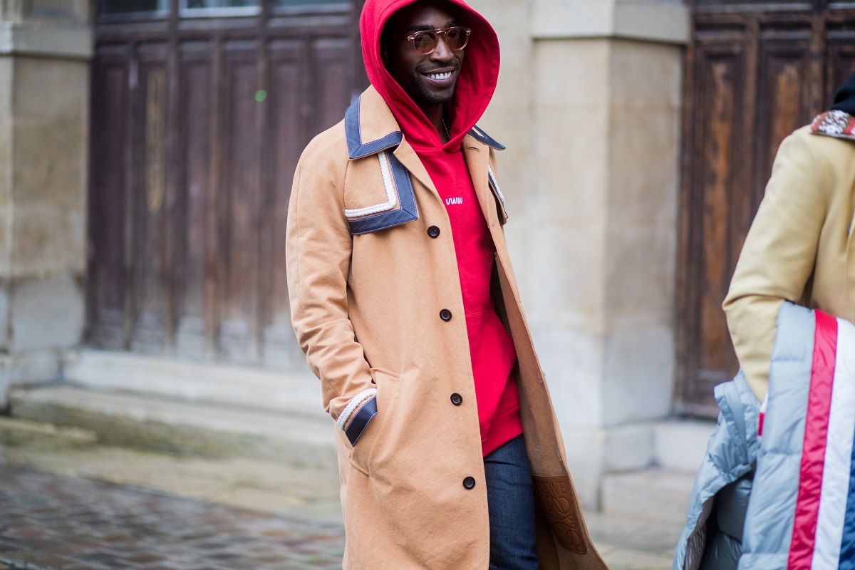 Tinie Tempah in a hoodie