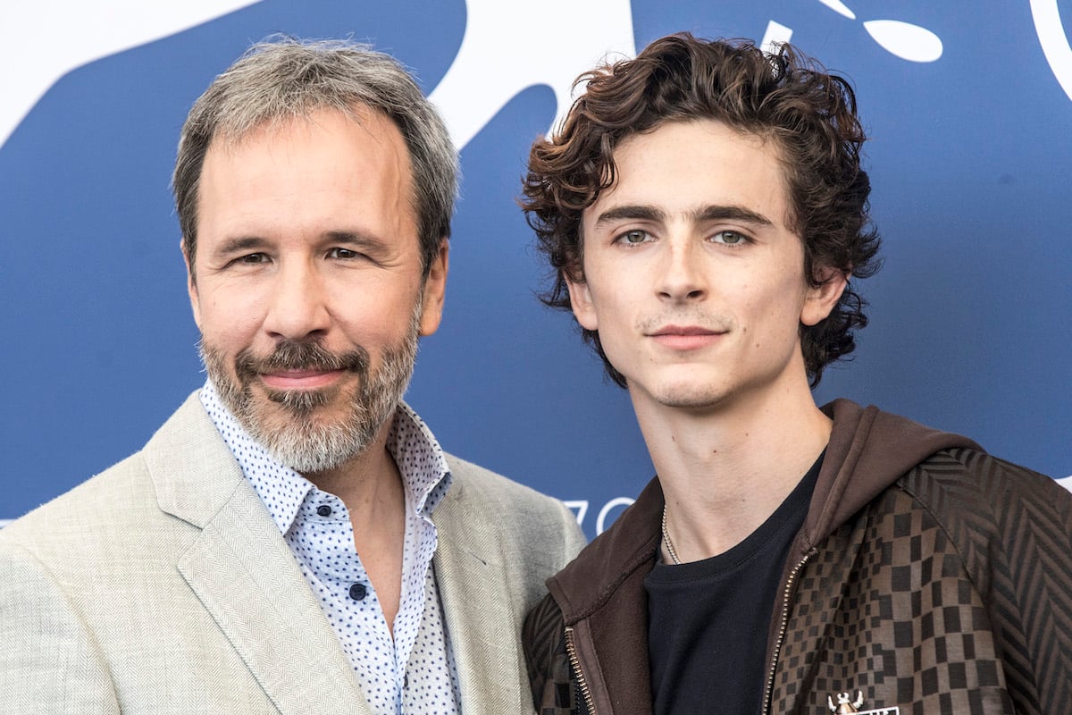 Denis Villeneuve and Timothée Chalamet of Dune on a red carpet