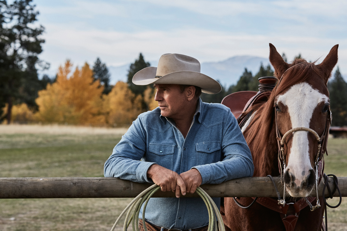 Yellowstone star Kevin Costner as John Dutton in an image from Paramount Network