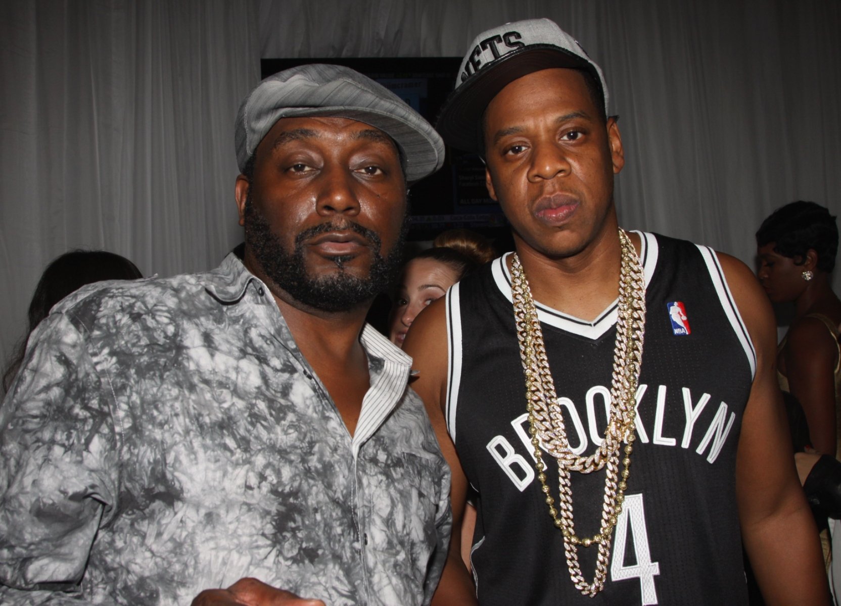 Big Daddy Kane and Jay-Z at Barclays Center on September 28, 2012. 