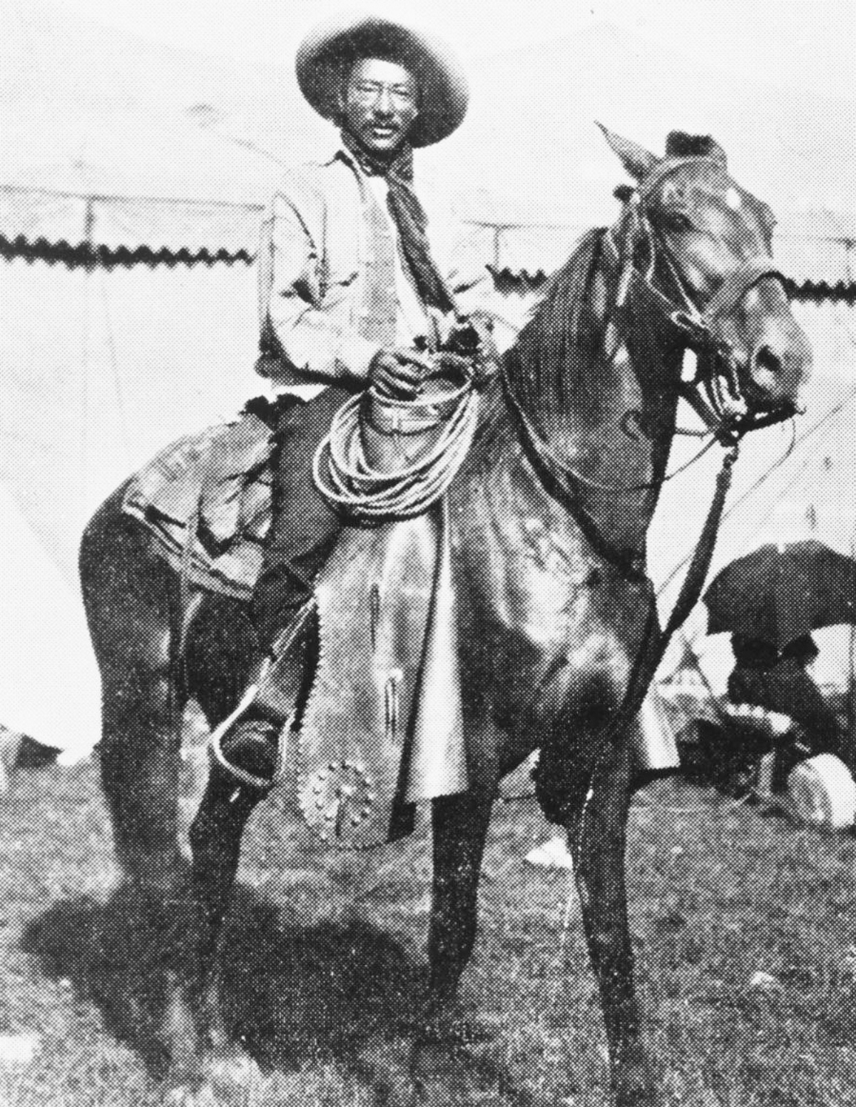 Bill Pickett, bulldogger for the Miller Brothers 101 Ranch Wild West Show