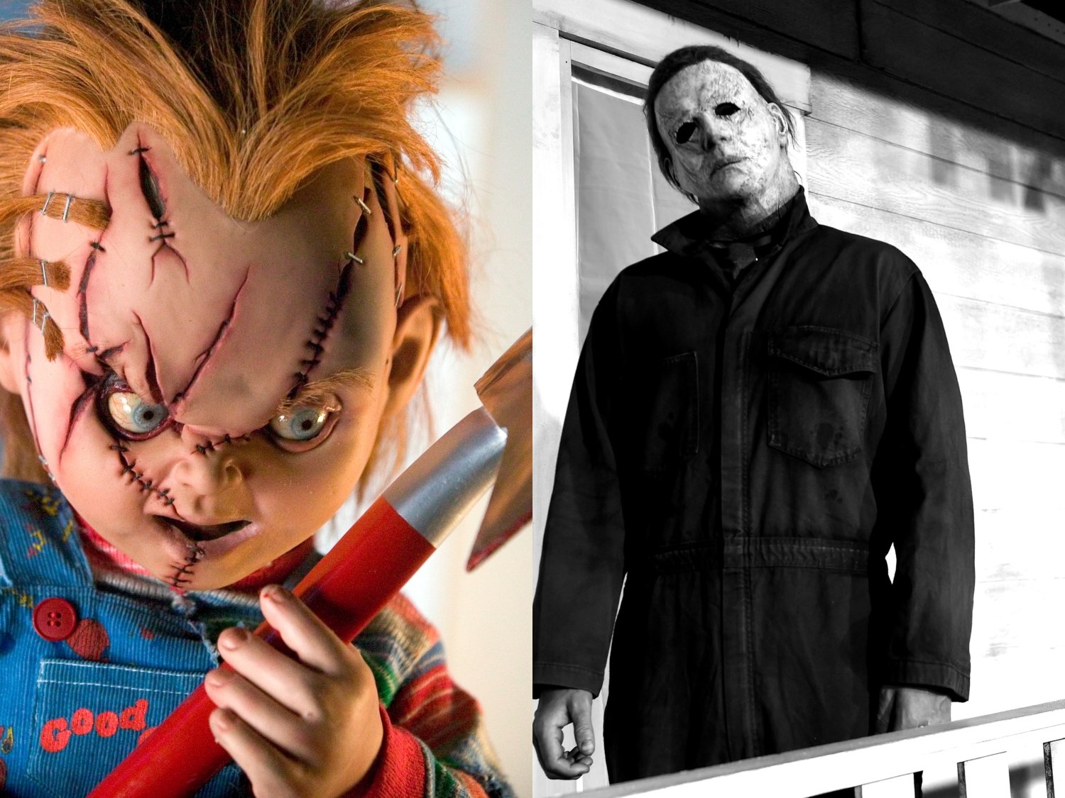 Chucky in 'Seed of Chucky' and Michael Myers at 2018 'Halloween' premiere