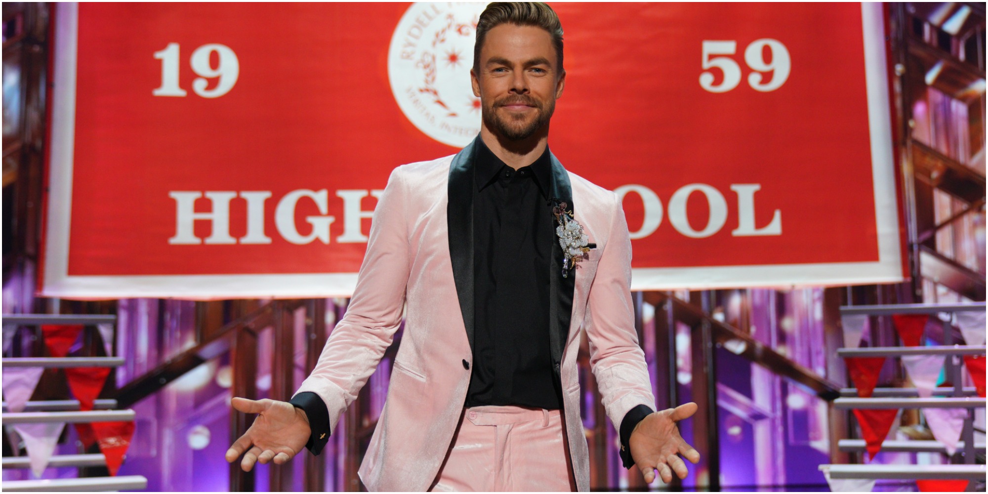 Derek Hough on the set of "Dancing with the Stars" season 30.