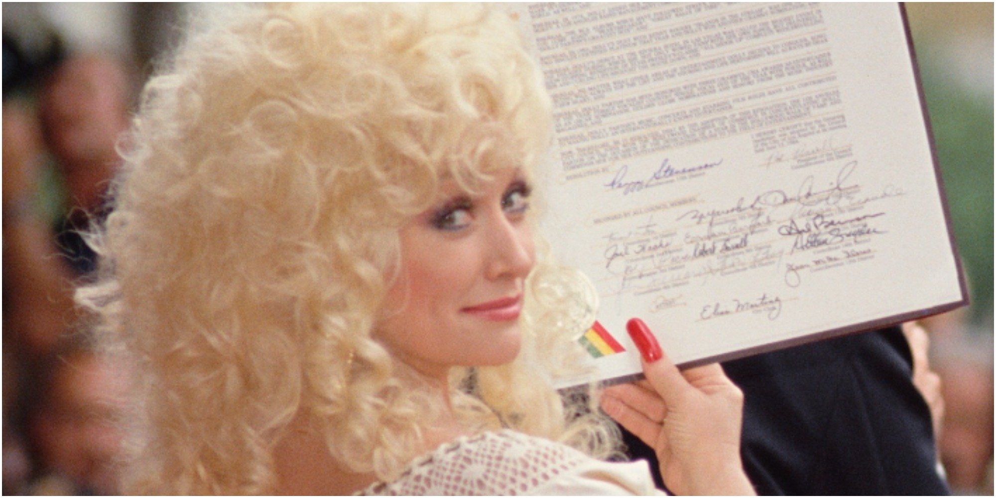 Dolly Parton receives her Hollywood Walk of Fame star.