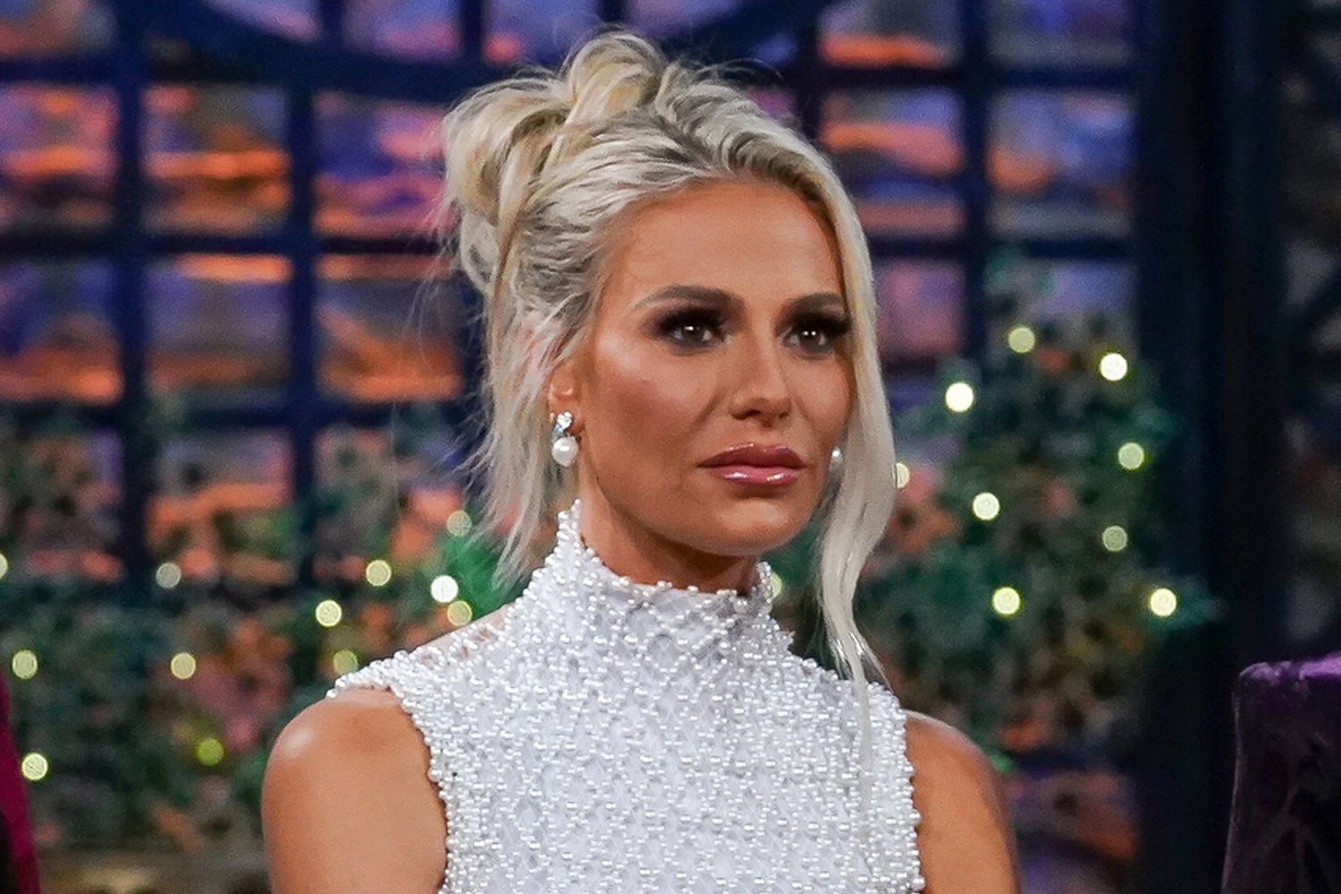 Dorit Kemsley looking serious