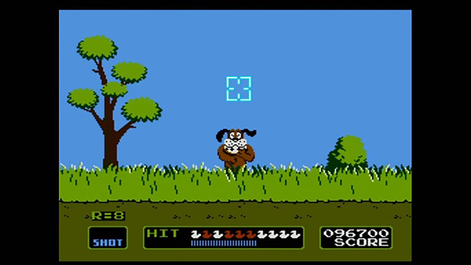 Nintendo Entertainment System game Duck Hunt, played on Wii U
