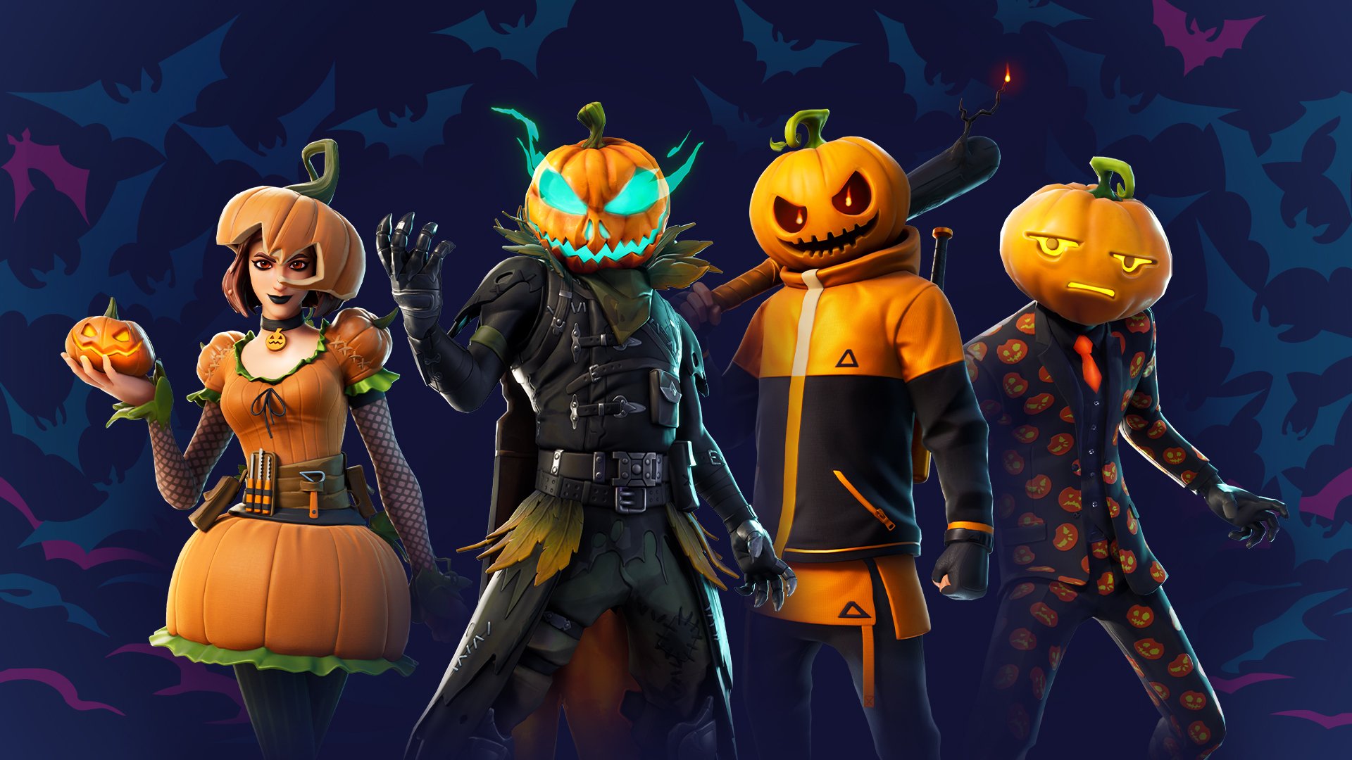 Fortnitemares 2021 pumpkin outfits in 'Fortnite.'