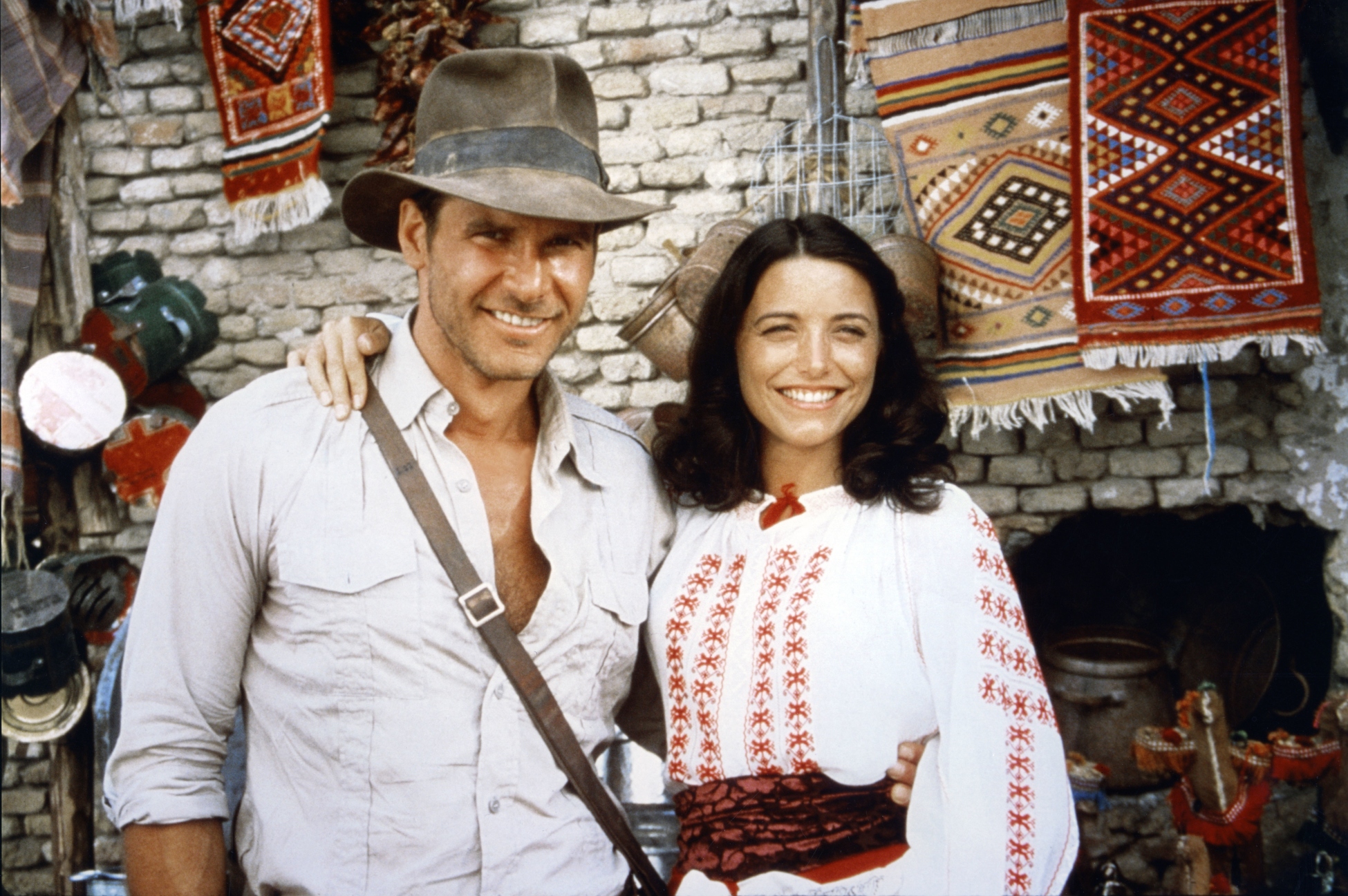 Harrison Ford as Indiana Jones and Karen Allen in 'Raiders of the Lost Ark'