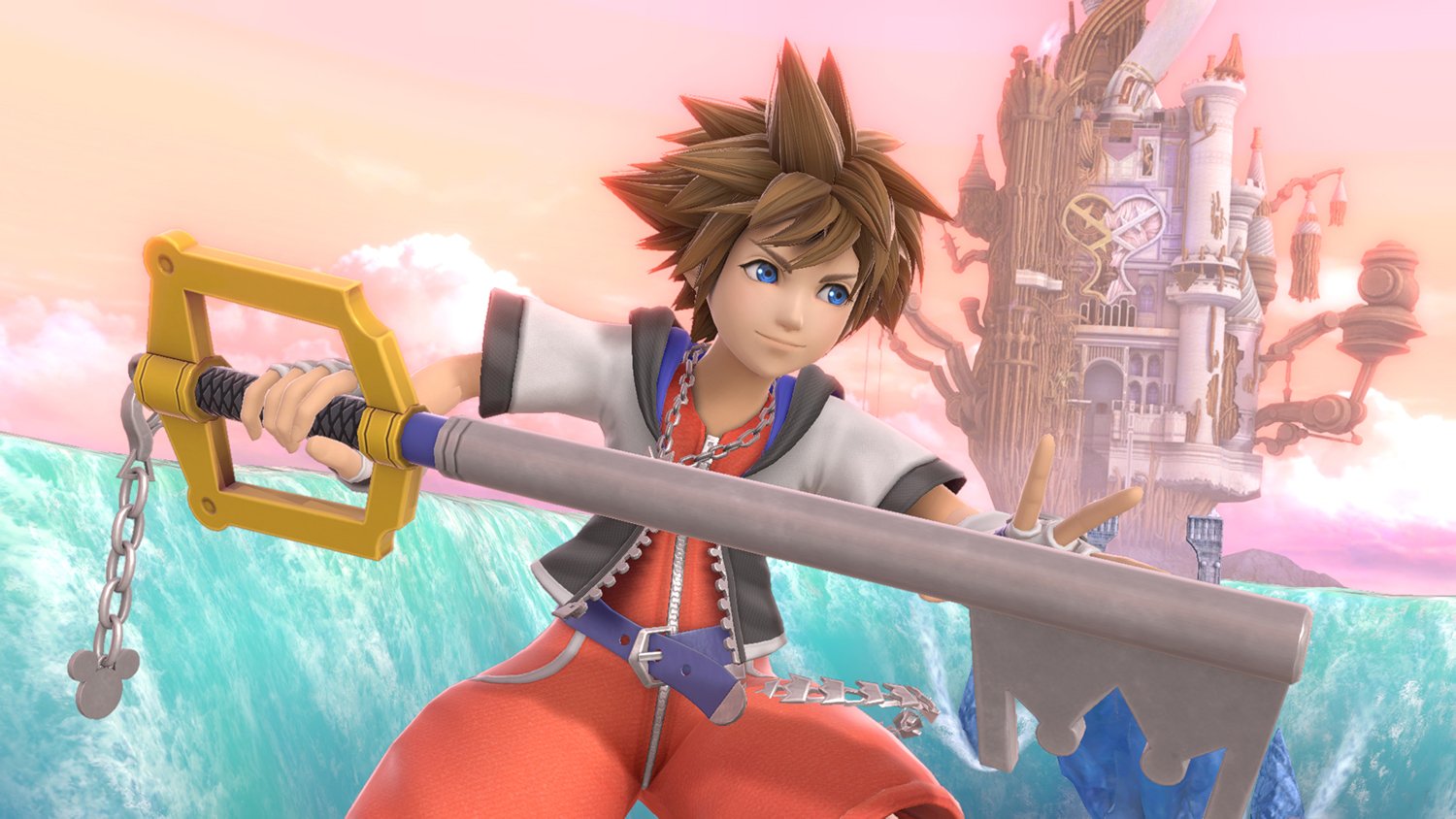 Sora from Kingdom Hearts holds a key in Super Smash Bros. Ultimate ahead of release date.