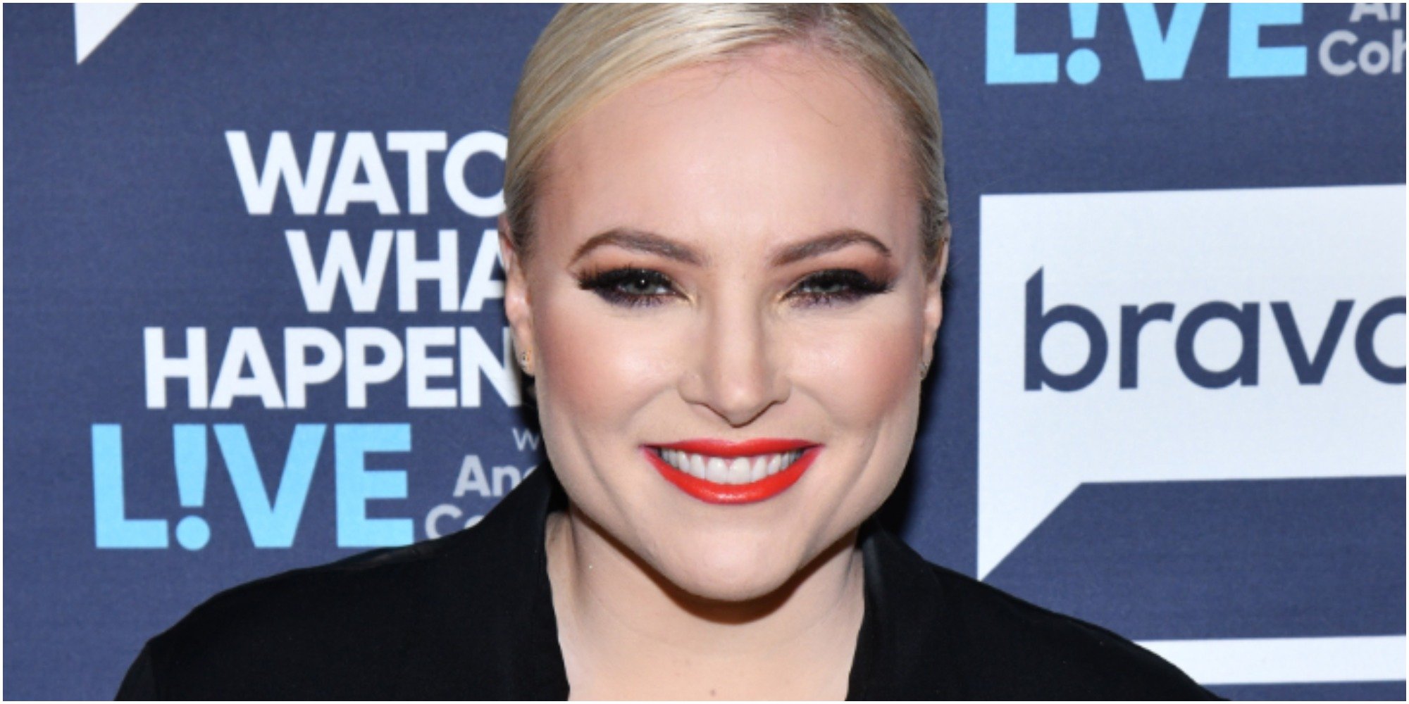 Meghan McCain poses outside "Watch What Happens Live."