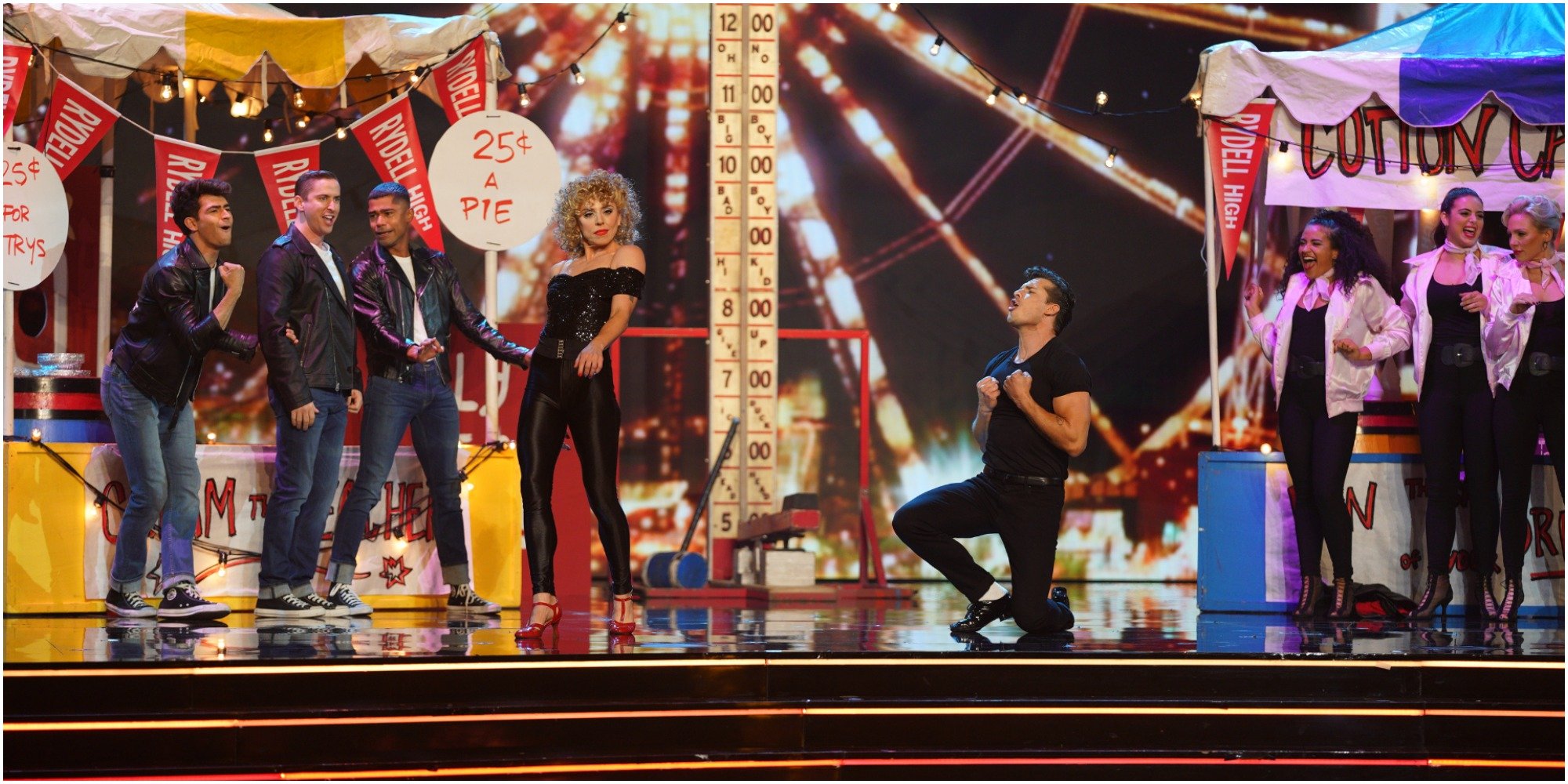 Mel C and Gleb Savenchko danced as Danny and Sandy from "Grease."