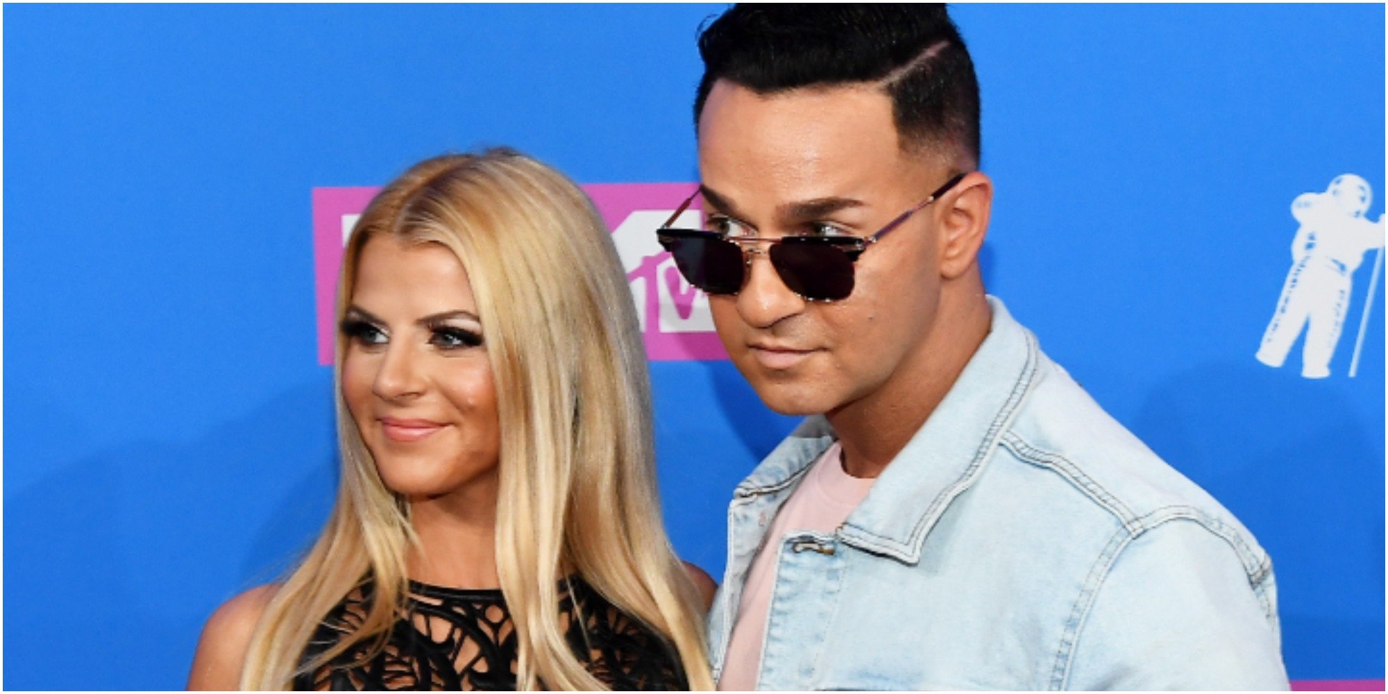 Mike and Lauren Sorrentino pose at the MTV Awards.