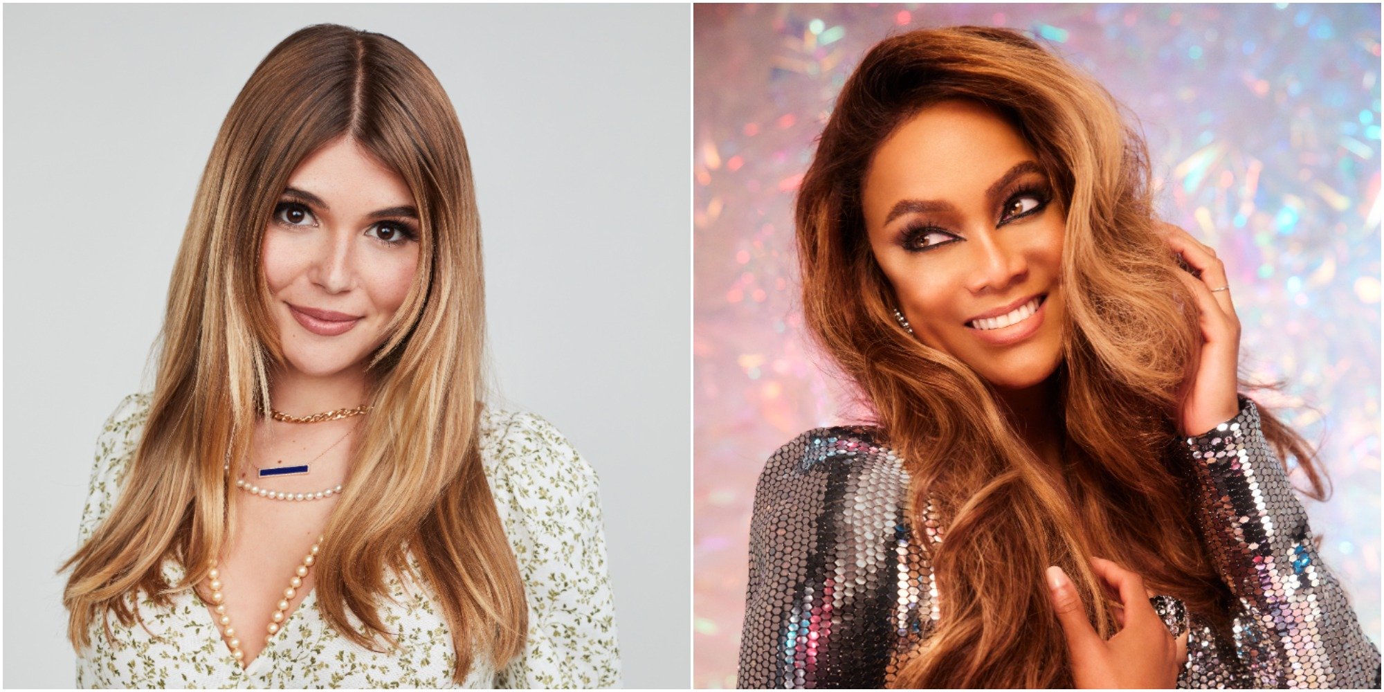 Olivia Jade and Tyra Banks pose for "DWTS" promotional photographs.