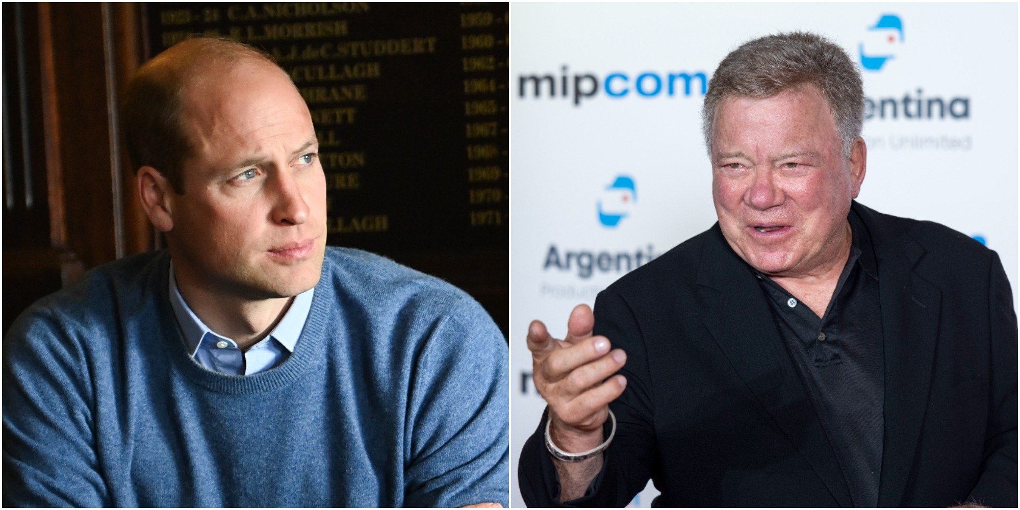 Prince William and William Shatner have differing opinions on space travel.