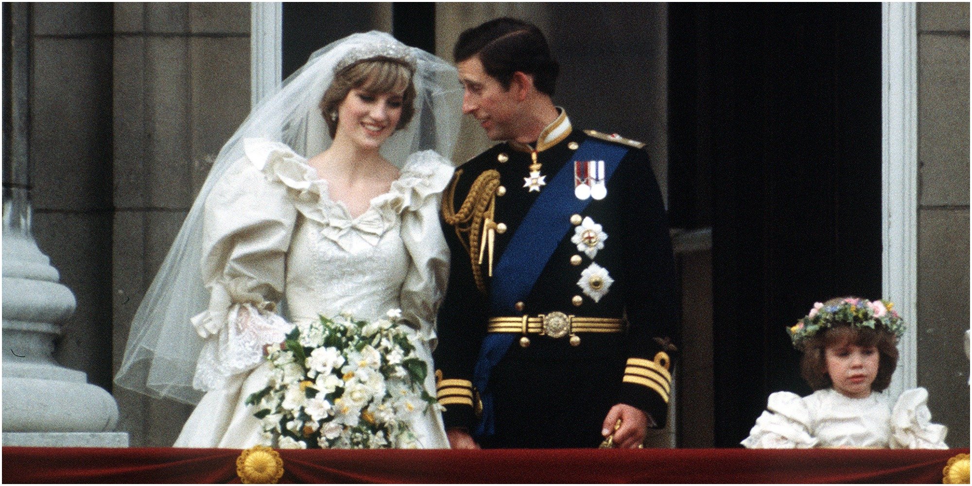 Princess Diana and Prince Charles on their wedding day in July 1981.