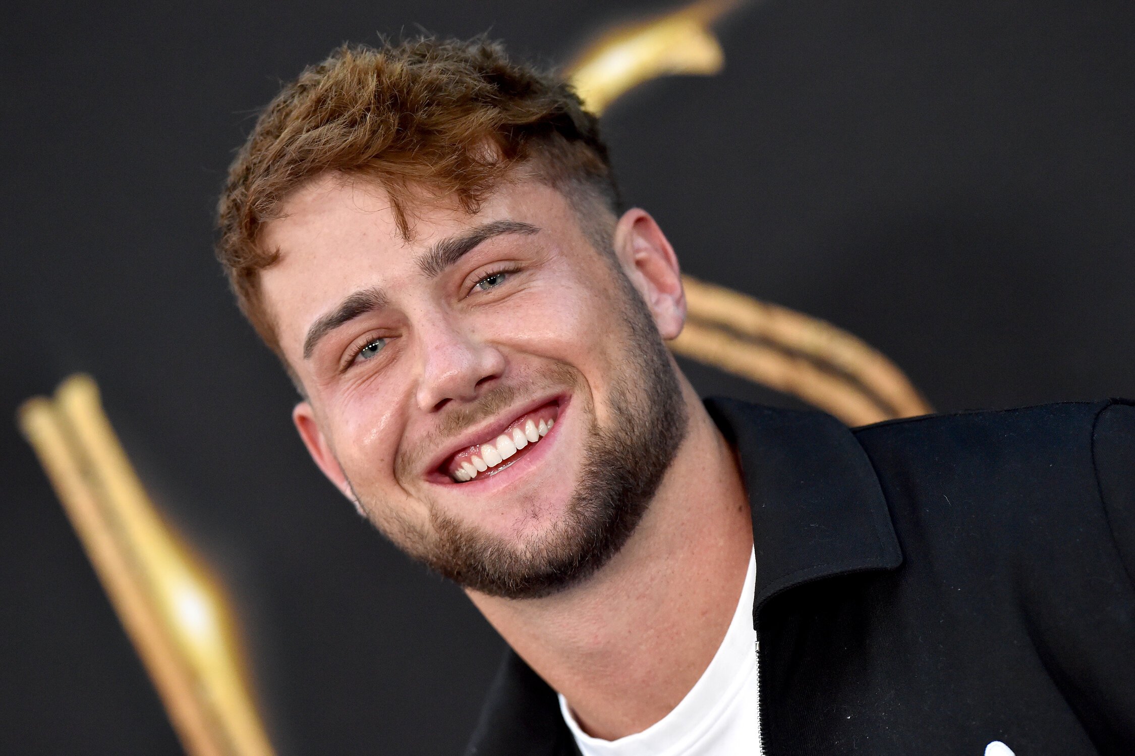 A close-up of Harry Jowsey at the Los Angeles Premiere Of Marvel Studios' "Eternals"