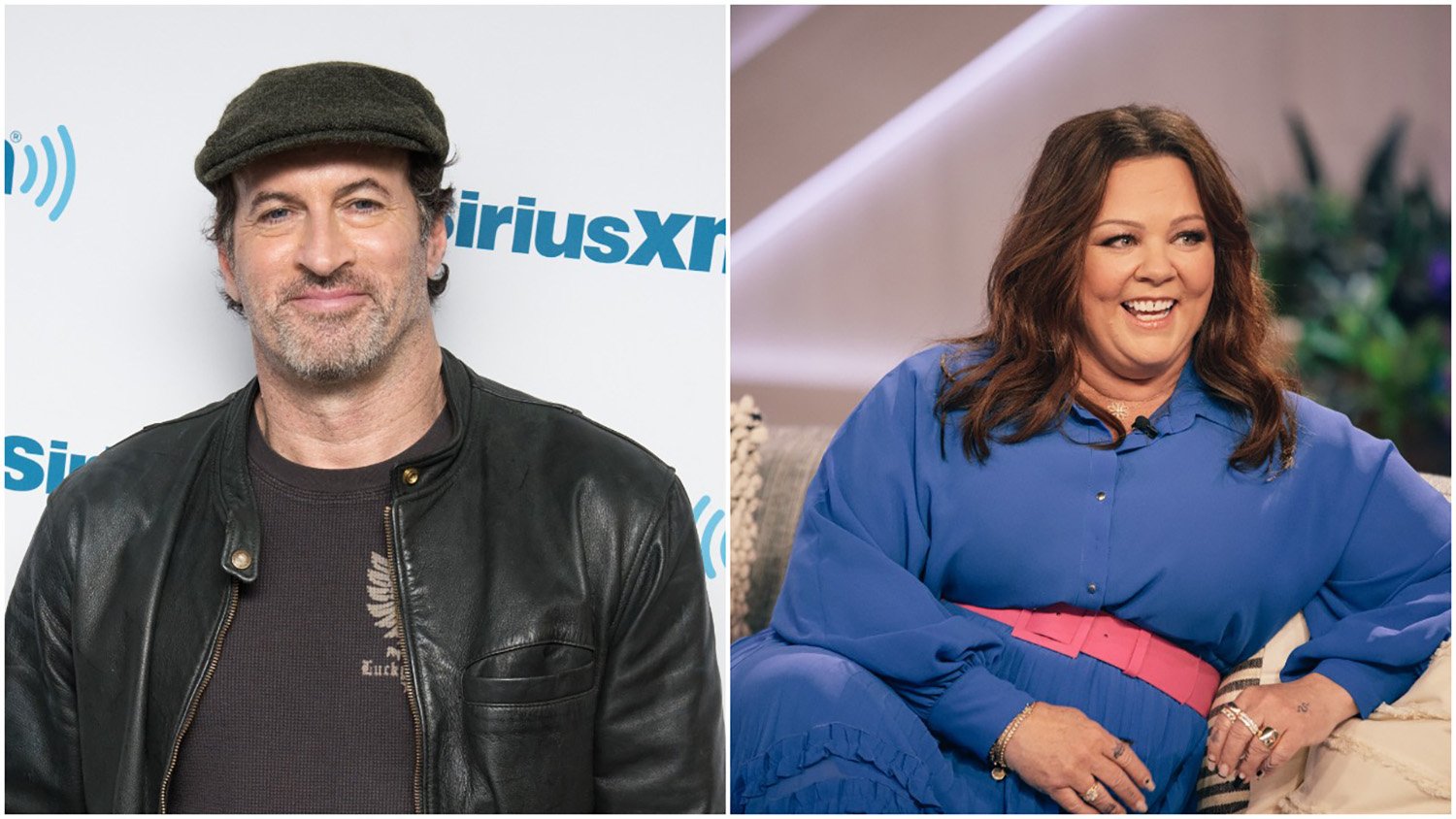 Side by side photos of Scott Patterson and Melissa McCarthy