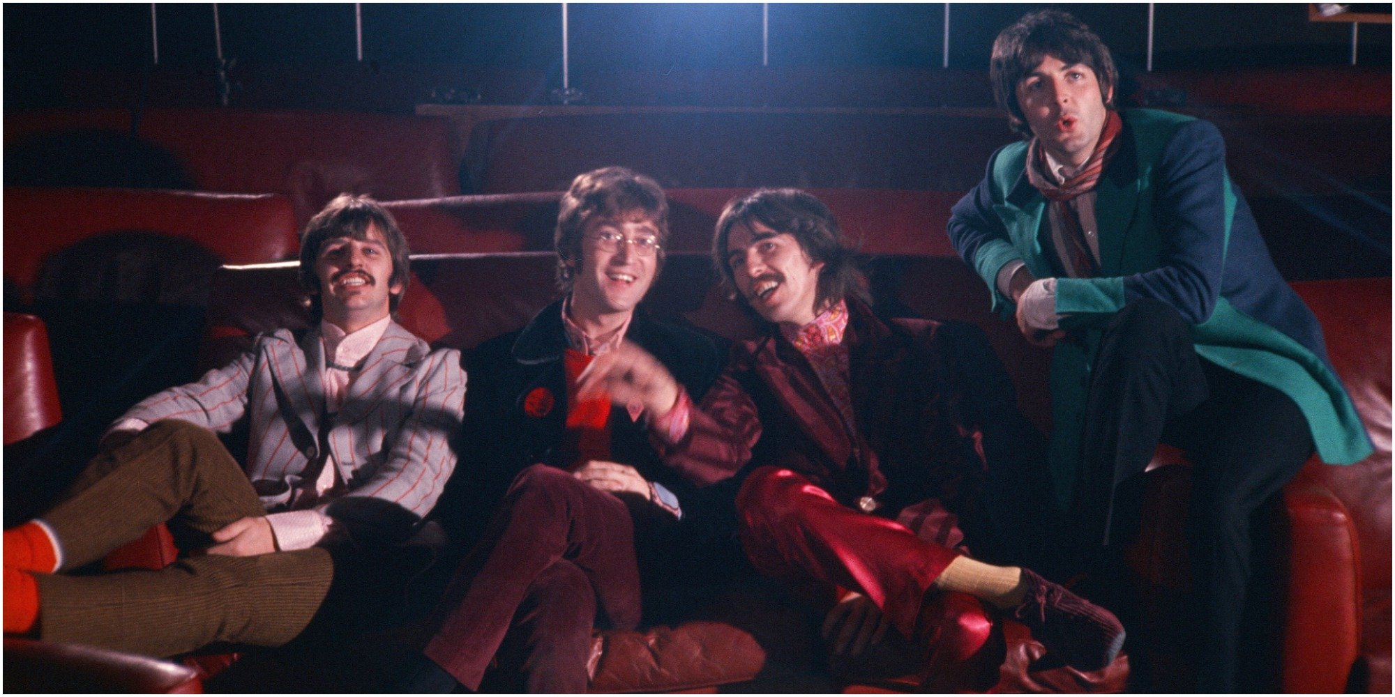 The Beatles at TVC's animation studios, participating in "Mod Odyssey," a film about the creation of Yellow Submarine, November 6, 1967 in London, United Kingdom.