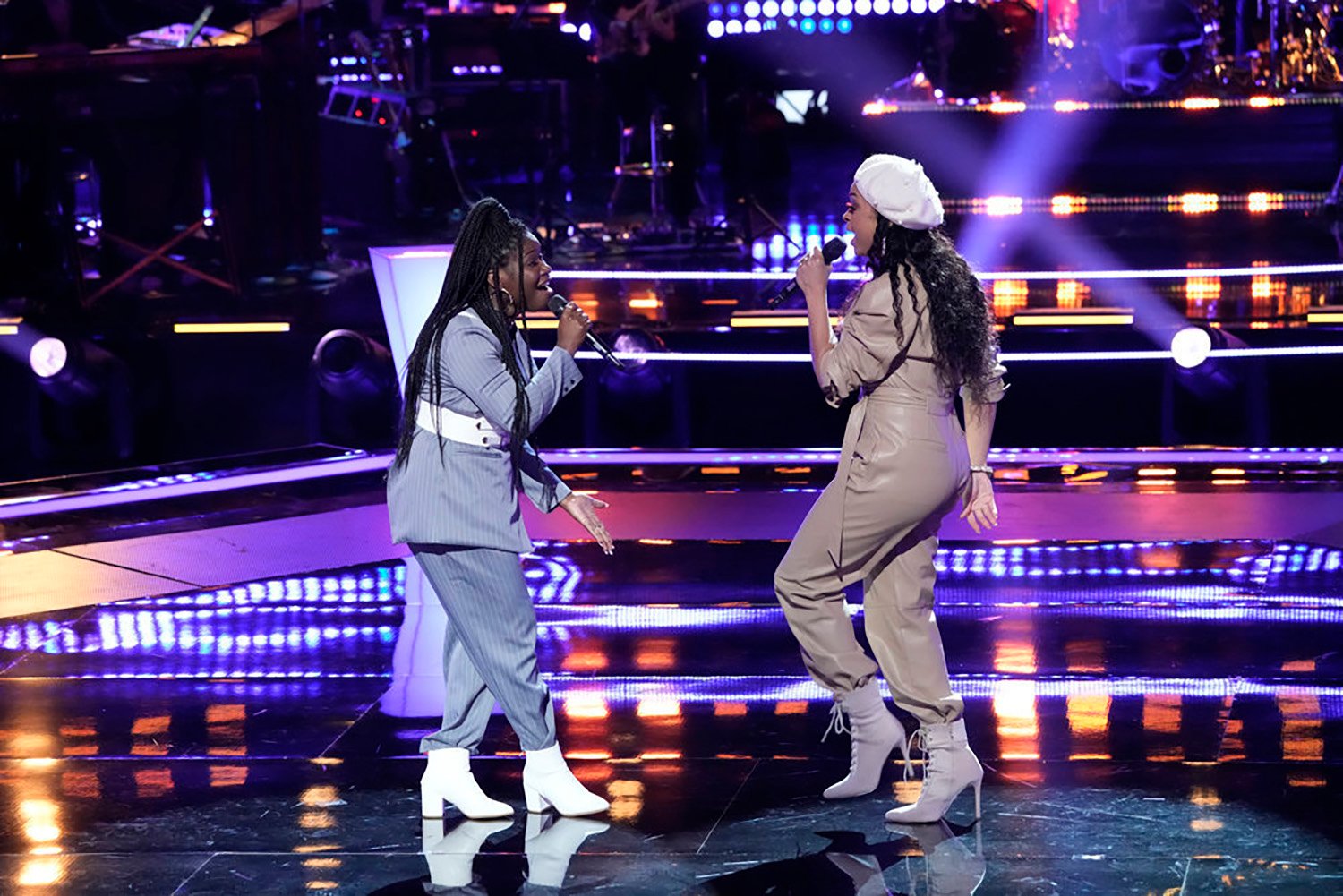 Janora Brown and Shadale perform on The Voice Season 21 Episode 9.