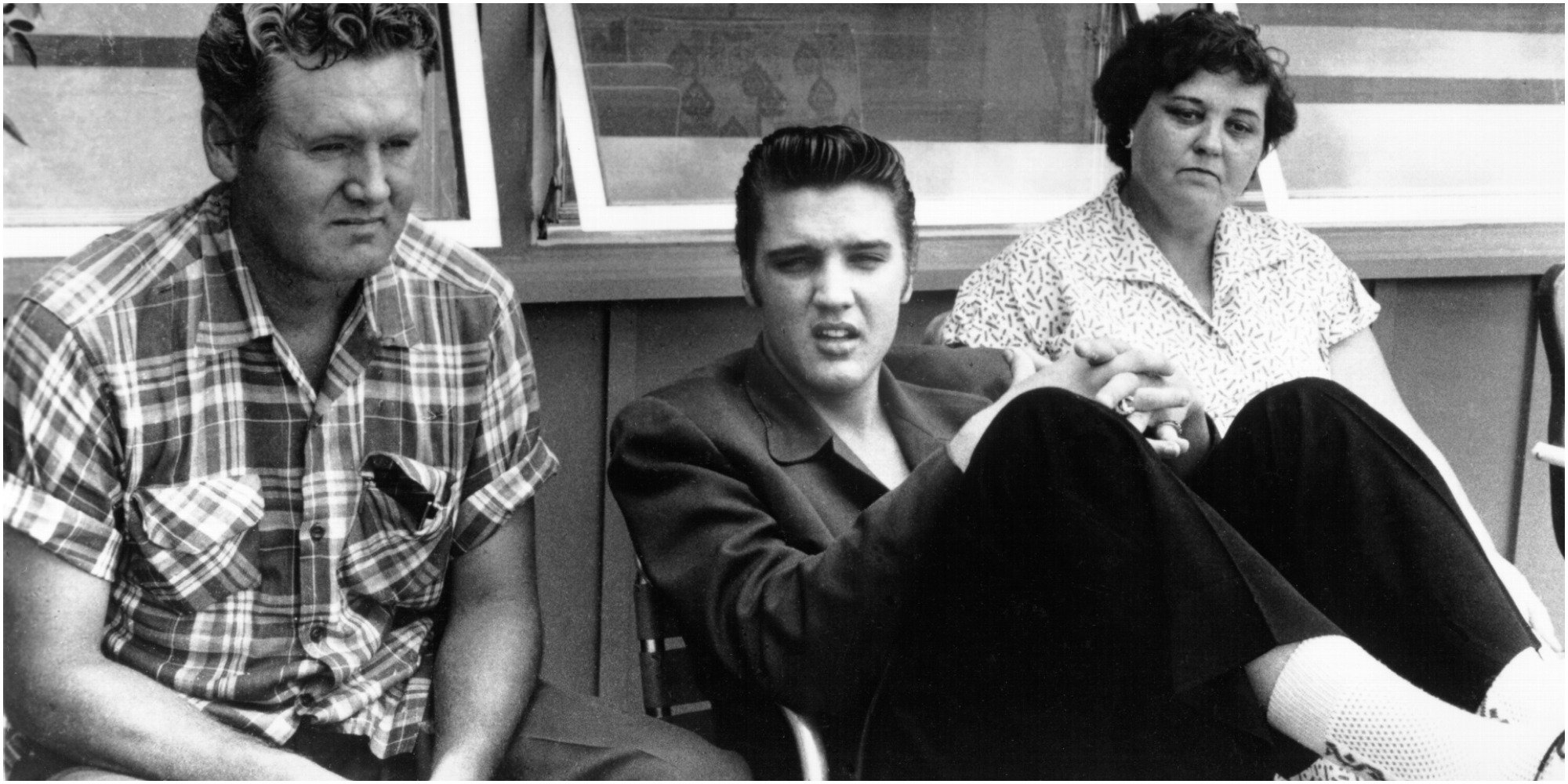Vernon, Elvis and Gladys Presley.