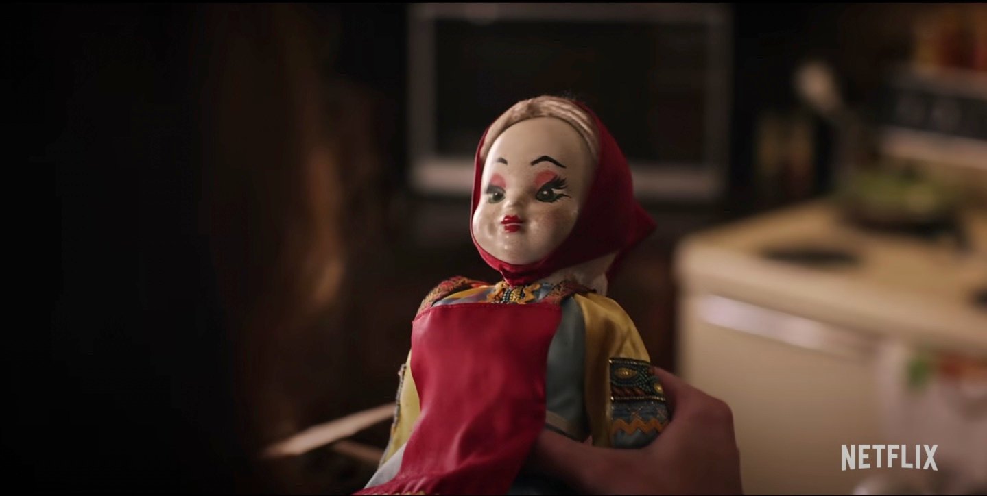 A Russian doll seen in the Stranger Things Season 4 California teaser trailer