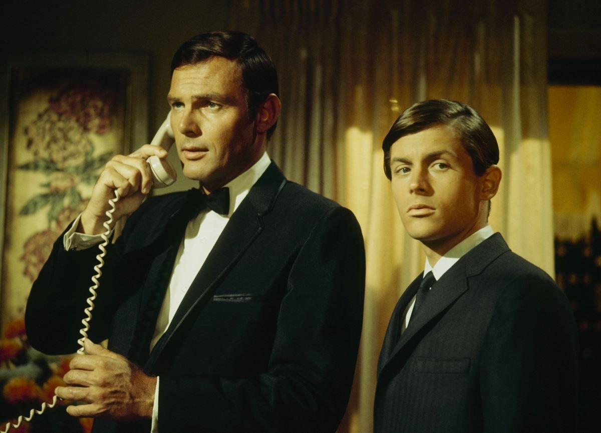 Adam West as Bruce Wayne and Burt Ward as Dick Grayson in 'Batman'