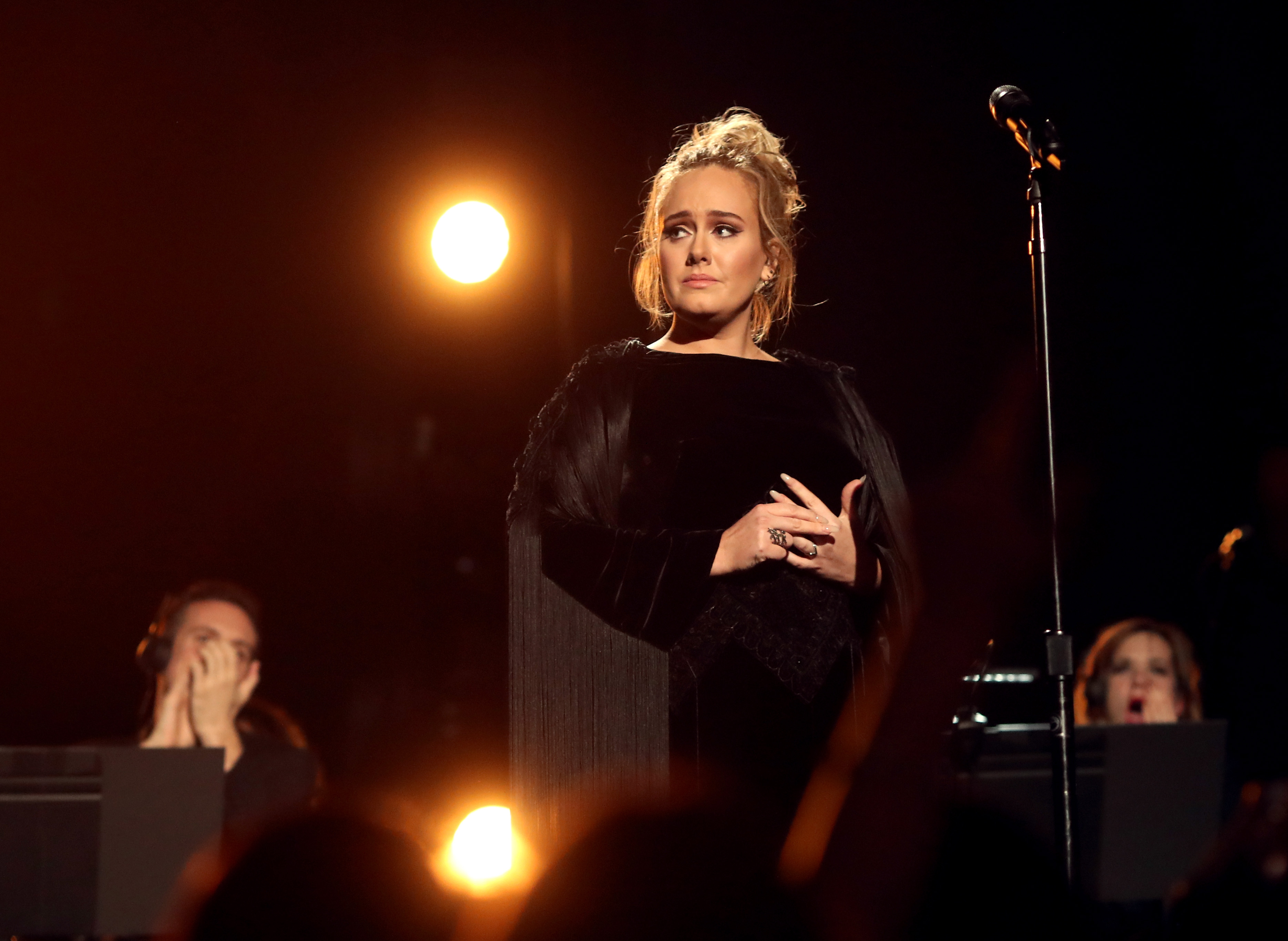 Adele onstage during the 59th GRAMMY Awards at Staples Center