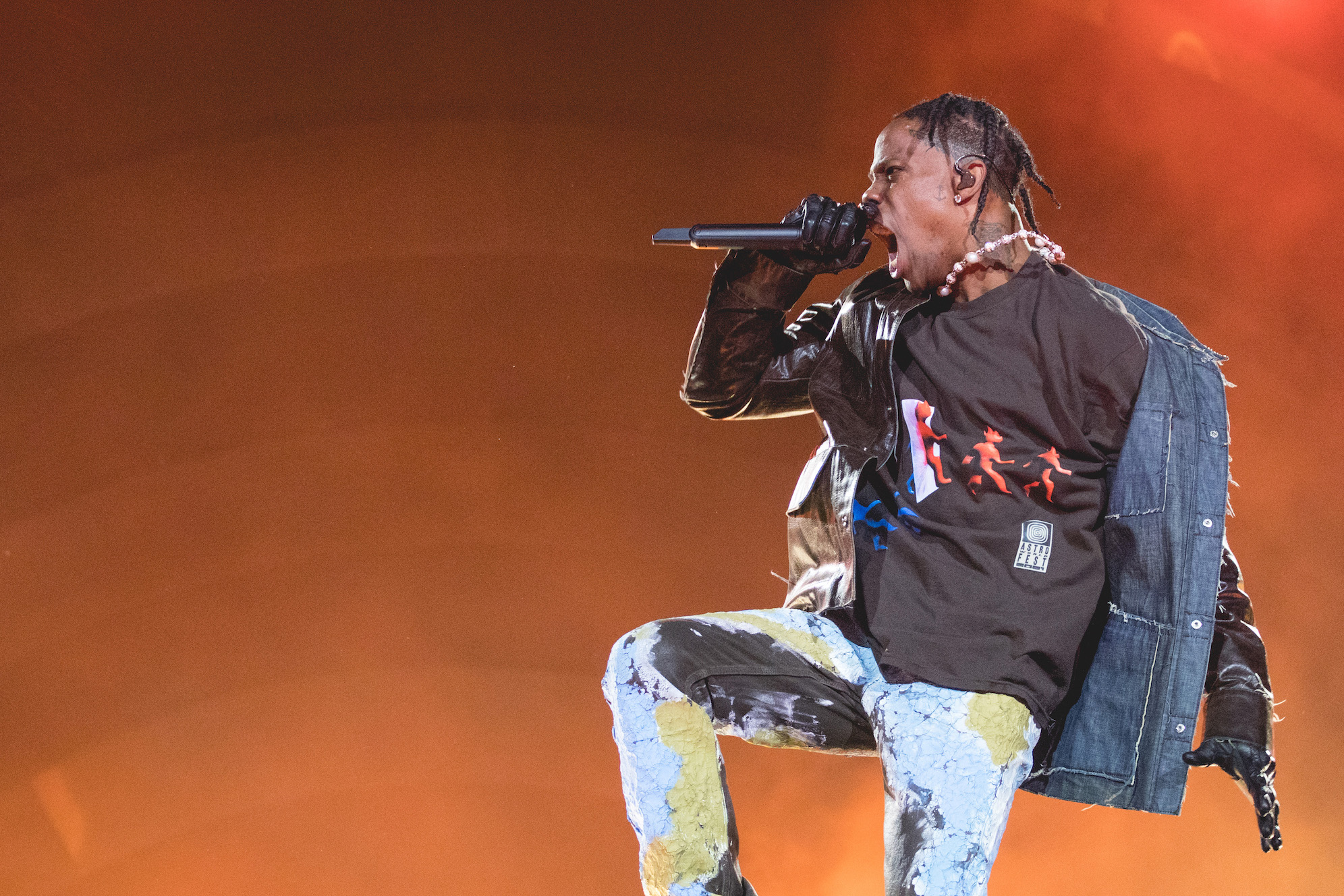 Travis Scott performs onstage during the third annual Astroworld Festival at NRG Park