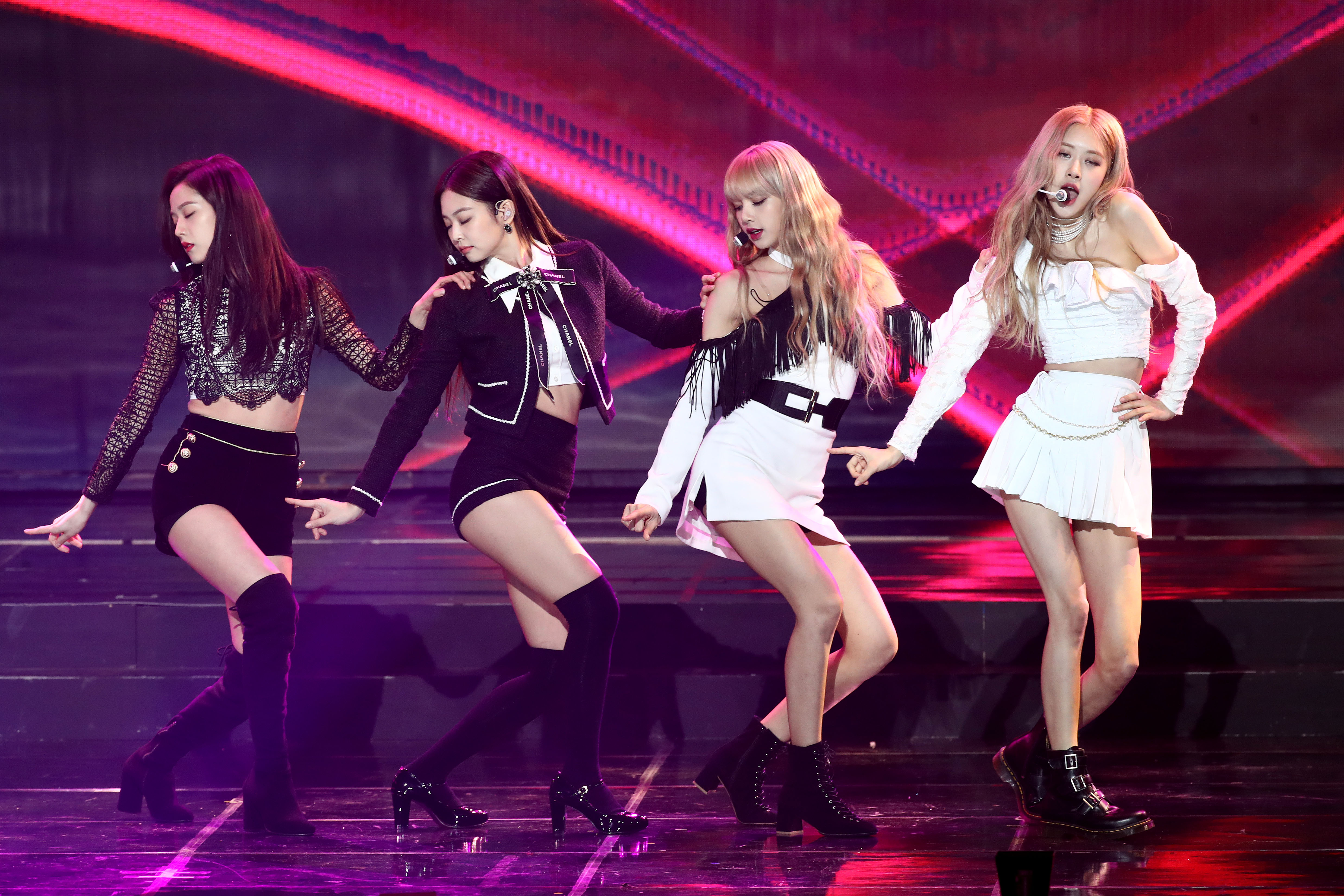 Girl group BLACKPINK performs on stage during the 8th Gaon Chart K-Pop Awards