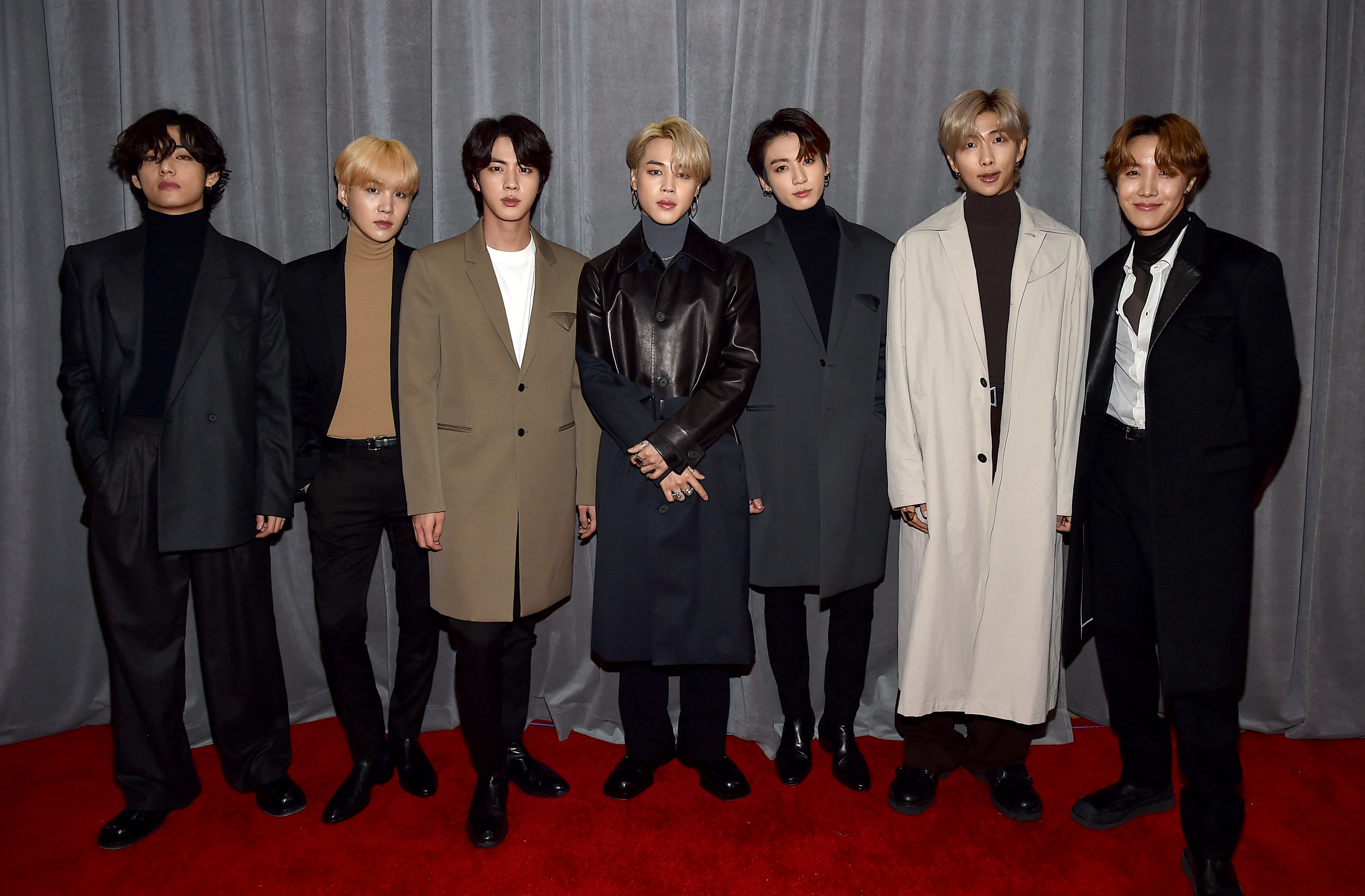 BTS attends the 62nd Annual GRAMMY Awards