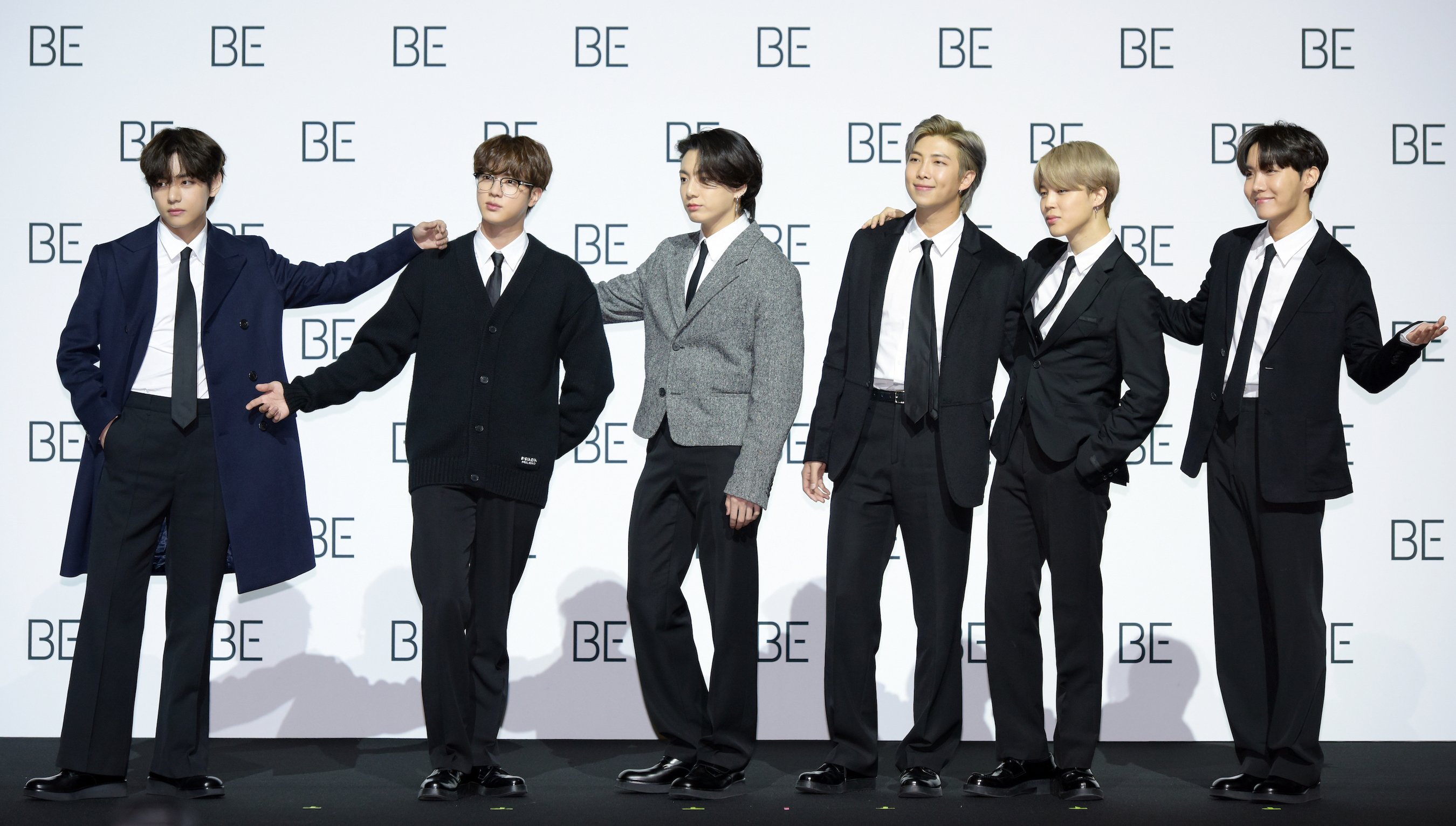 BTS during BTS's New Album 'BE (Deluxe Edition)' Release Press Conference