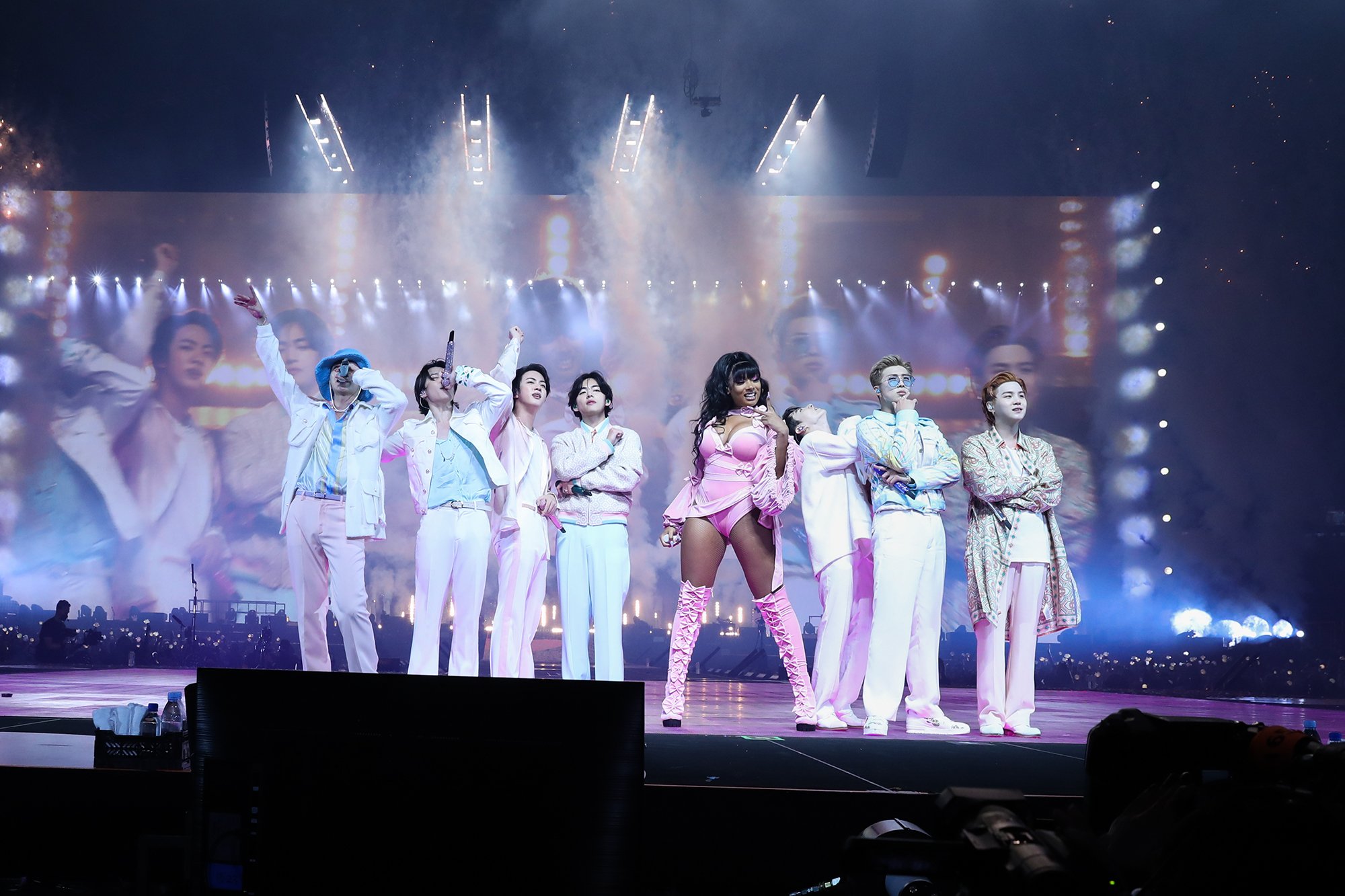BTS and Megan Thee Stallion perform during Permission to Dance On Stage - LA