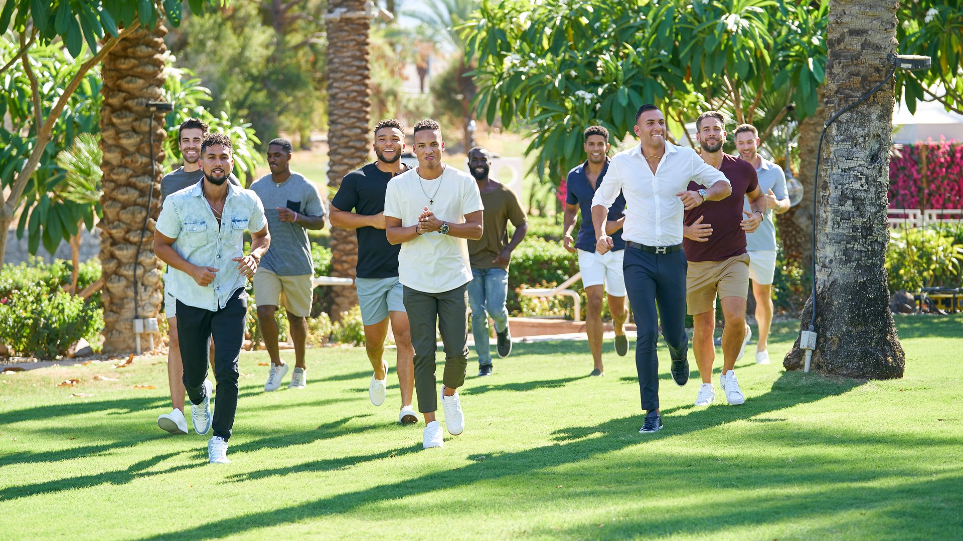 ‘The Bachelorette’ cast members Will Urena, Brandon Jones, and Peter Izzo lead a group of Michelle Young’s men in season 18