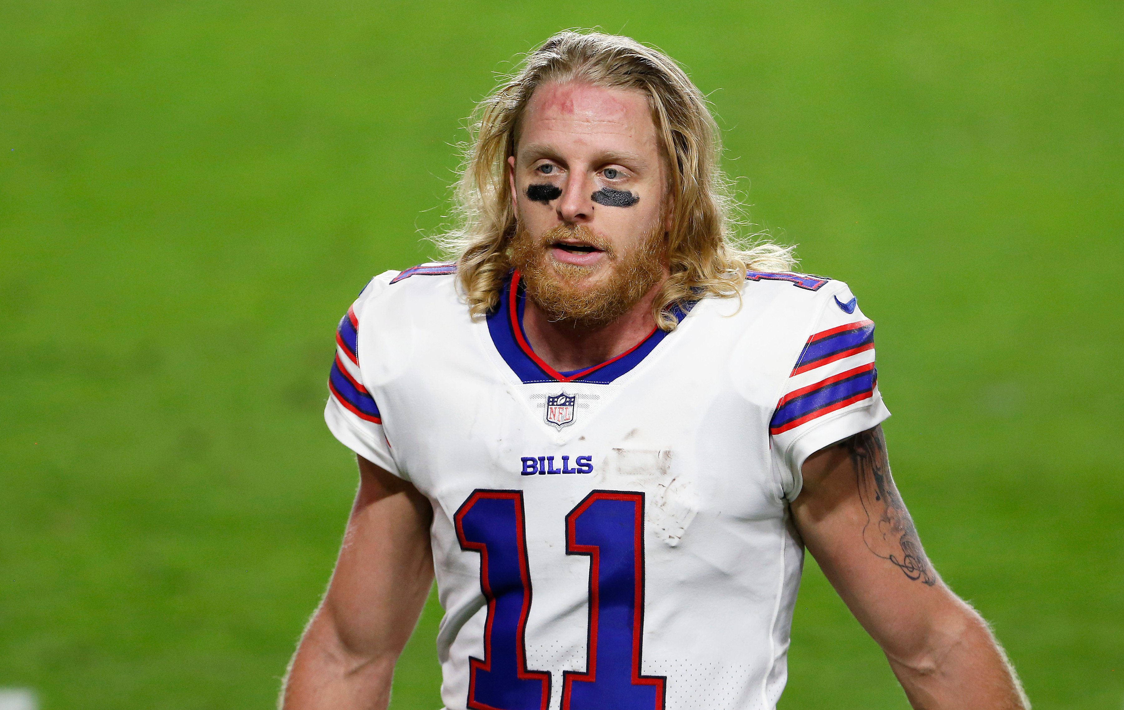 Bills receiver Cole Beasley on field after game against the San Francisco 49ers