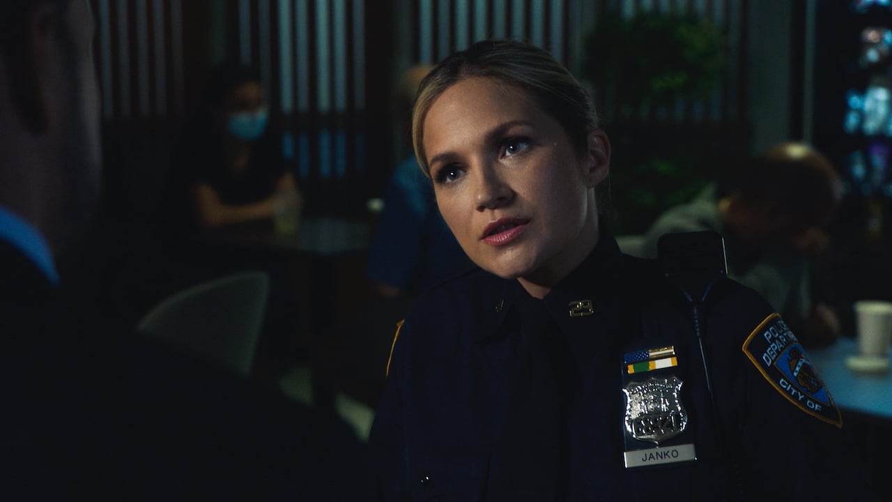Vanessa Ray as Eddie Janko on 'Blue Bloods' is in her police uniform talking.