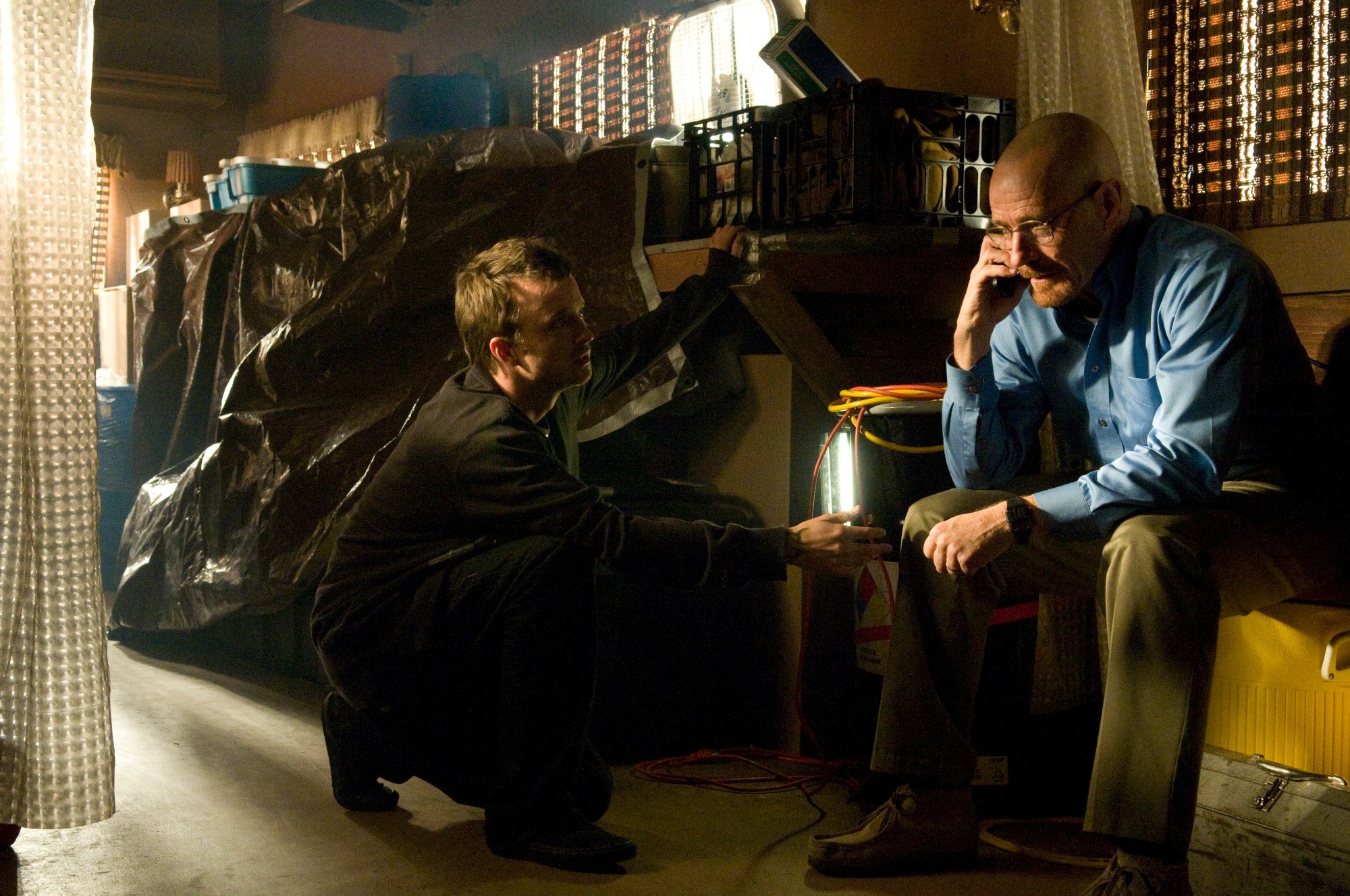 Aaron Paul and Bryan Cranston as Jesse Pinkman and Walter White in 'Breaking Bad' Season 3. Which episodes of 'Breaking Bad' were the best- and worst-rated?