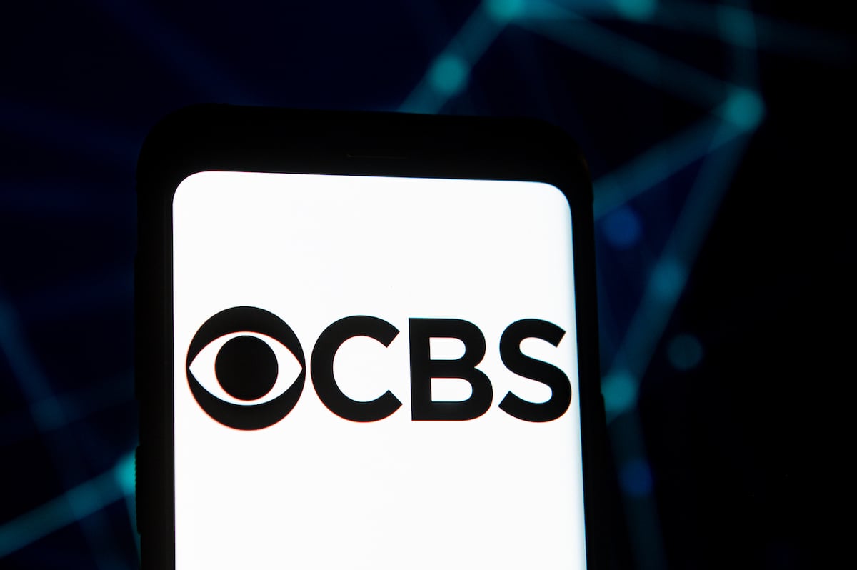 The CBS logo displayed on a smartphone