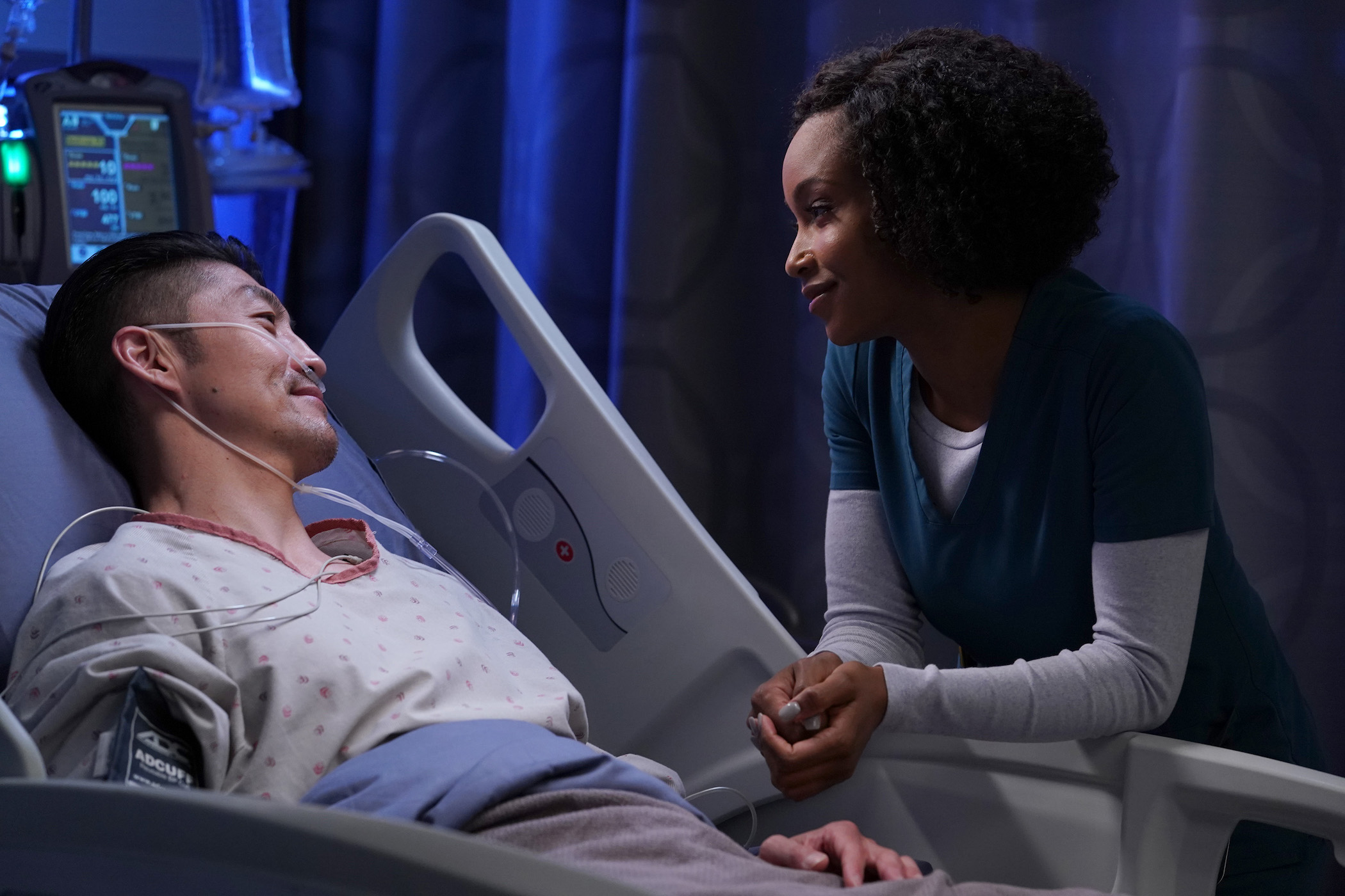 Ethan Choi and April Sexton in 'Chicago Med.' Yaya DaCosta said she could return in 'Chicago Med' Season 7 to wrap up her storyline with Choi